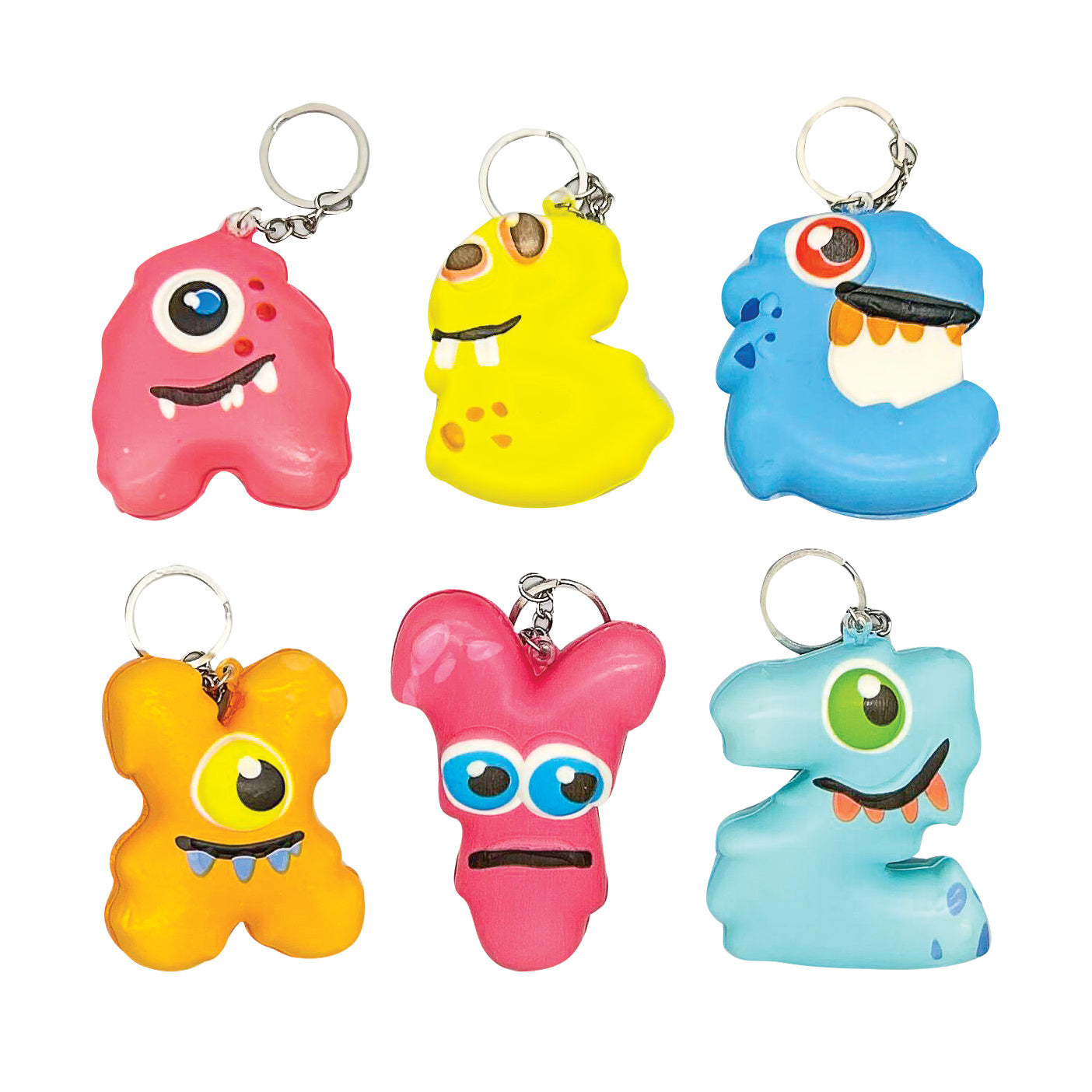 the monsters keychain Geddes Squishy Alpha Monster Keychain
