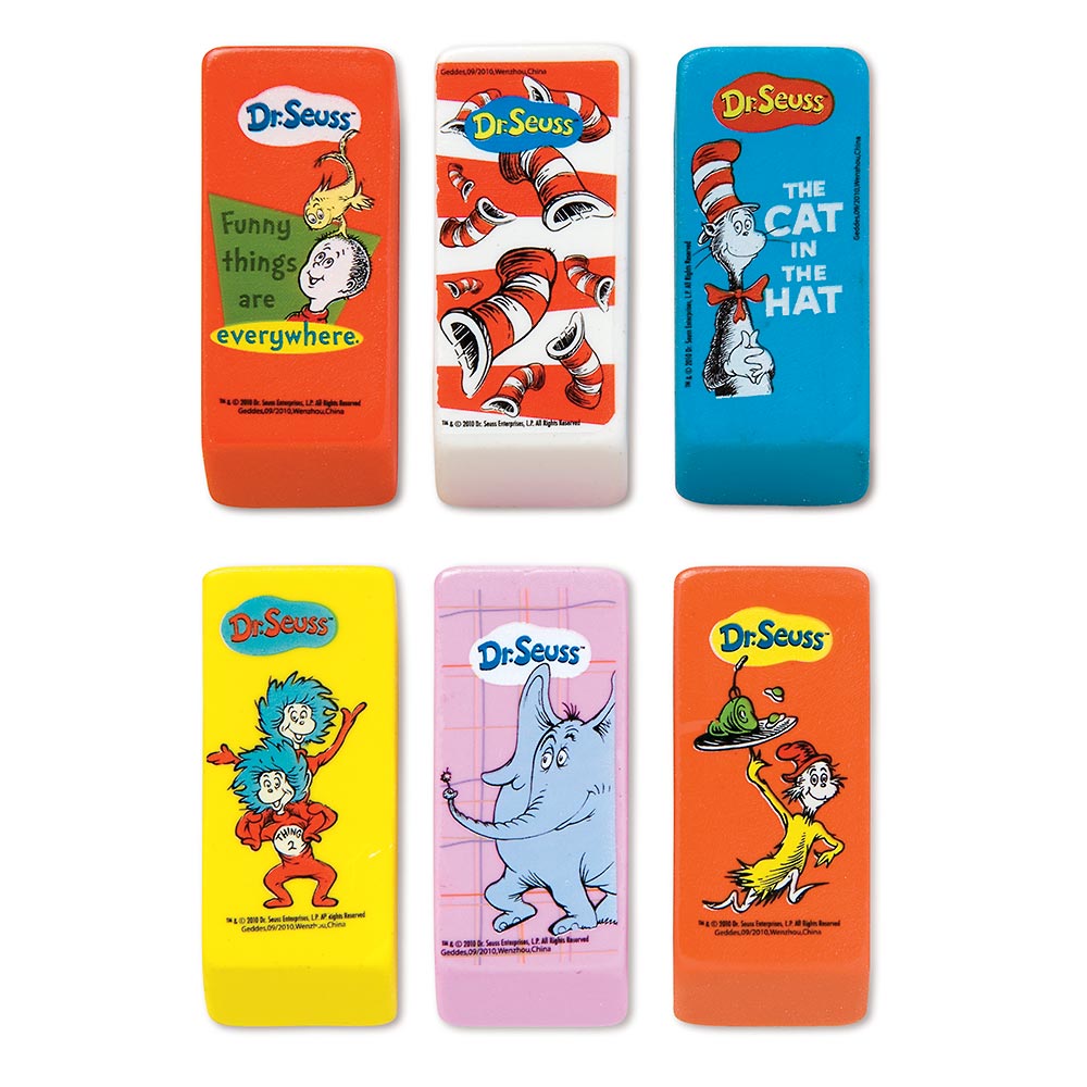 Dr. Seuss Beveled Erasers