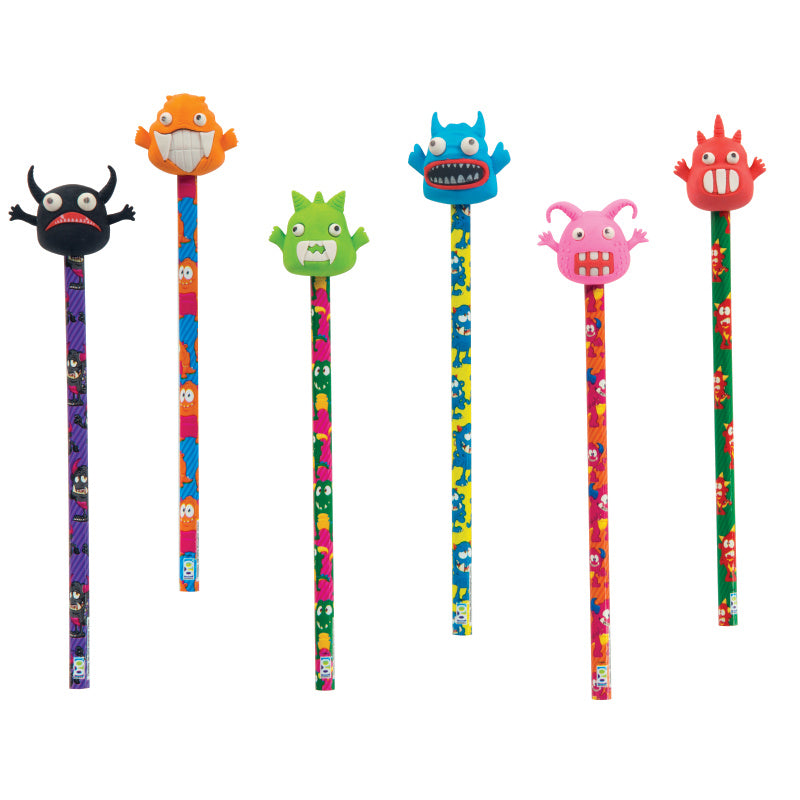 Monster Pencils with Eraser Toppers