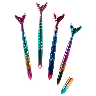 Jot One (1) Metallic Mermaid Tail Pens, 7.25 Inch Long - Colors Vary