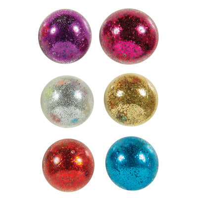 6 Purple Glitter Ball Ornament