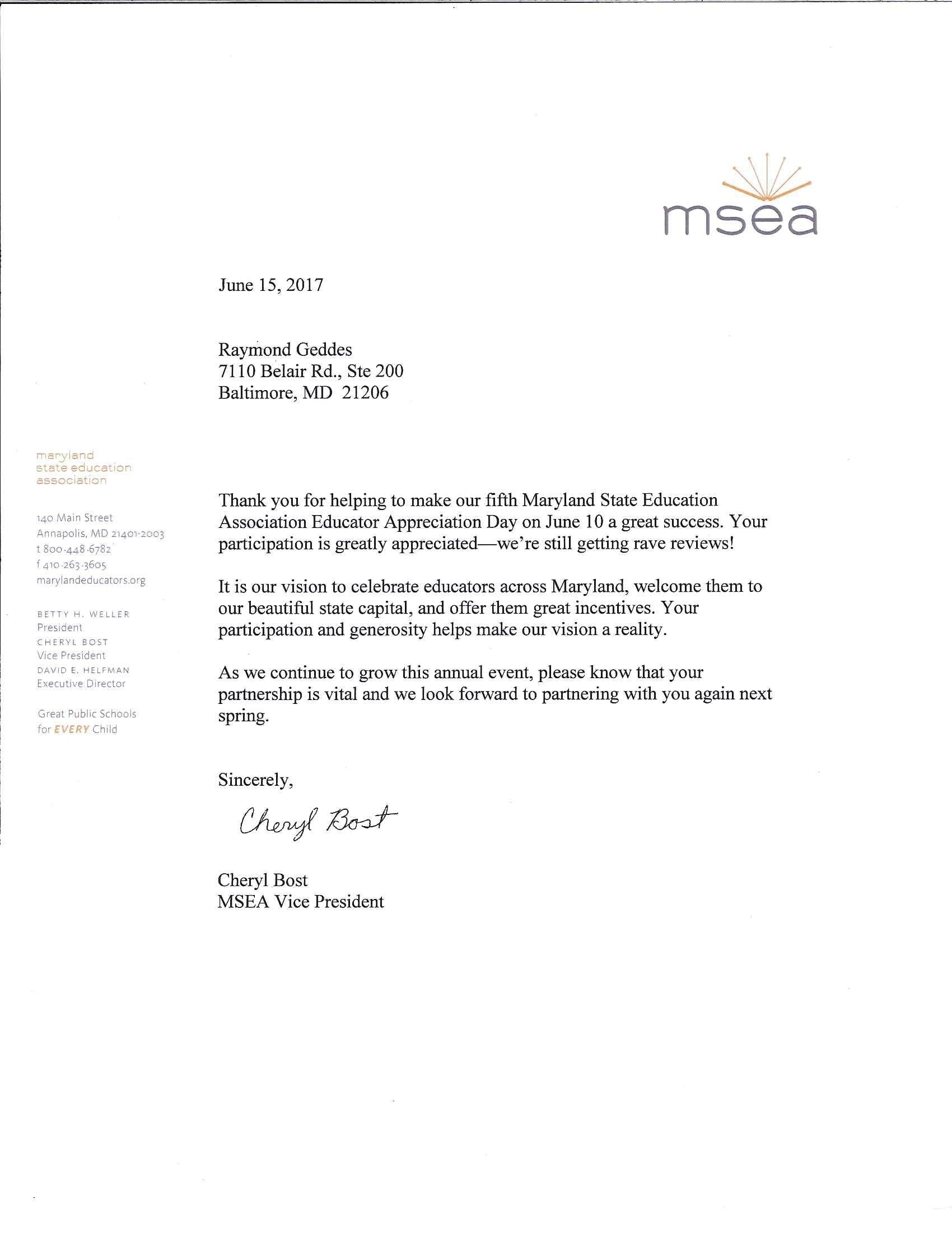 2017 MSEA Educator Appreciation Day