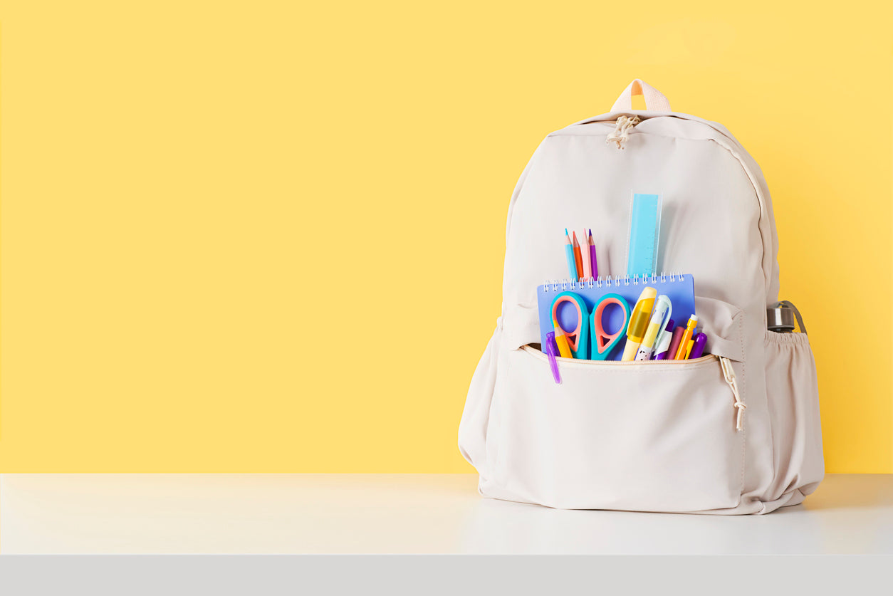 backpack full of cute school supplies