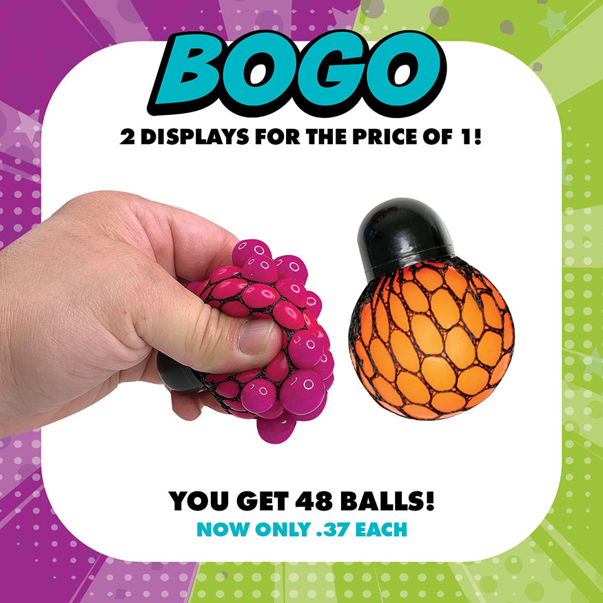 Rainbow Mesh Squeeze Balls - BOGO Bundle