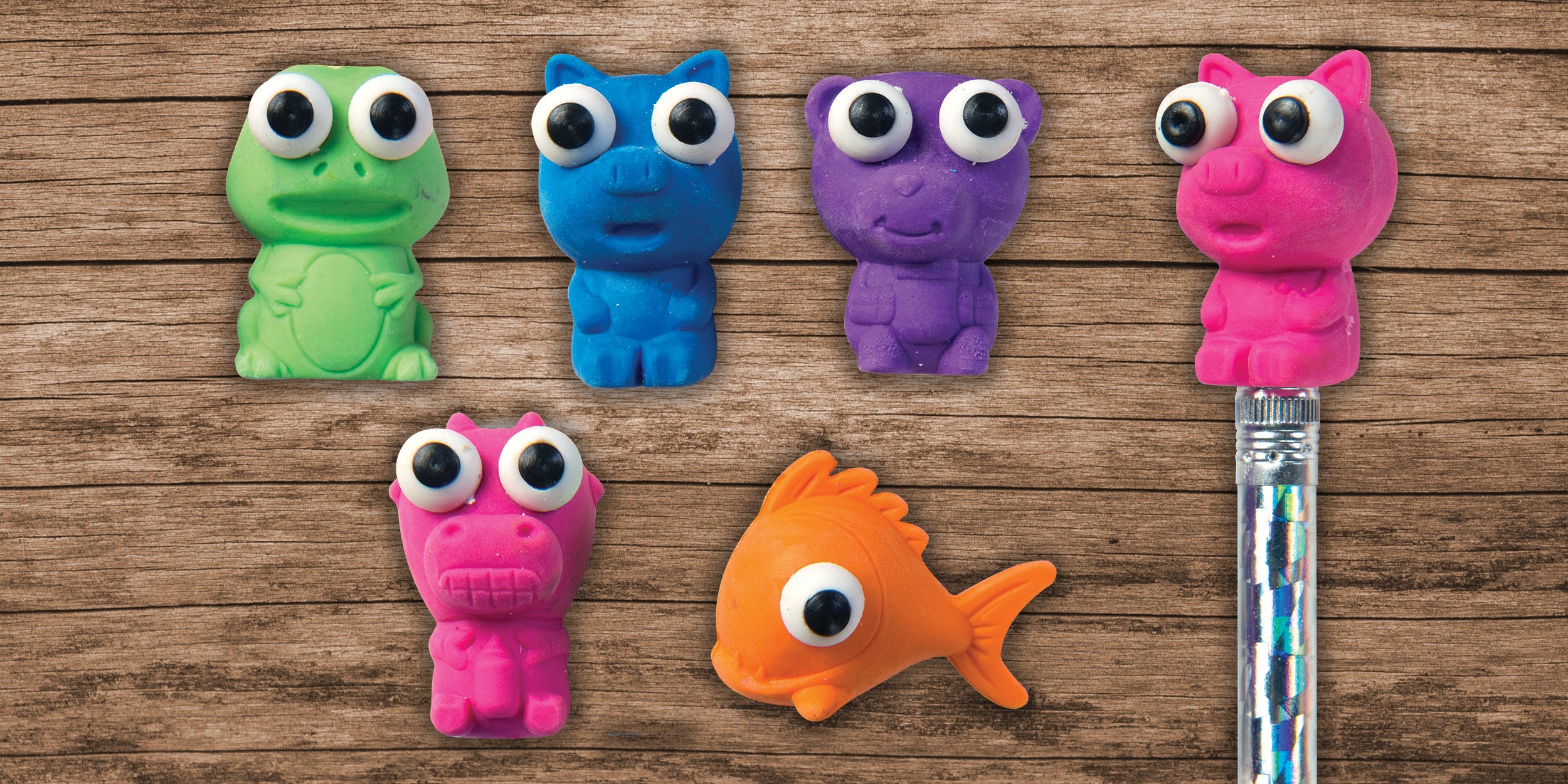 Fun Express Robot Erasers – 24-Piece Assorted Robot-Shaped Pencil Erasers