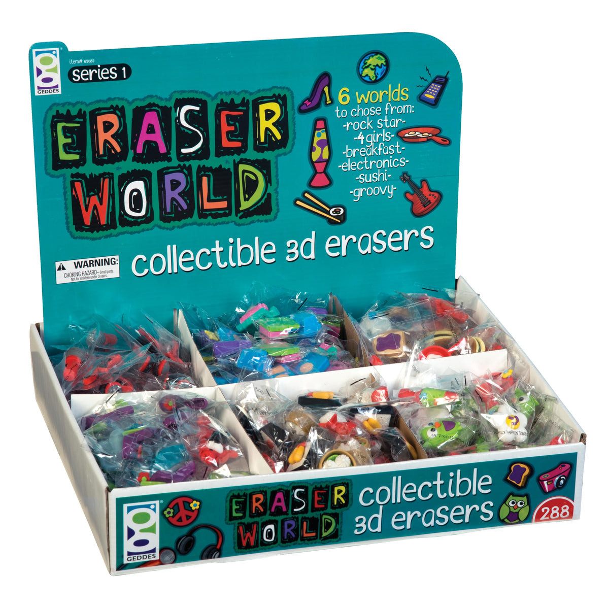 One Fun Eraser Fun Erasers: Eraser World 3D Eraser Assortment – Raymond Geddes