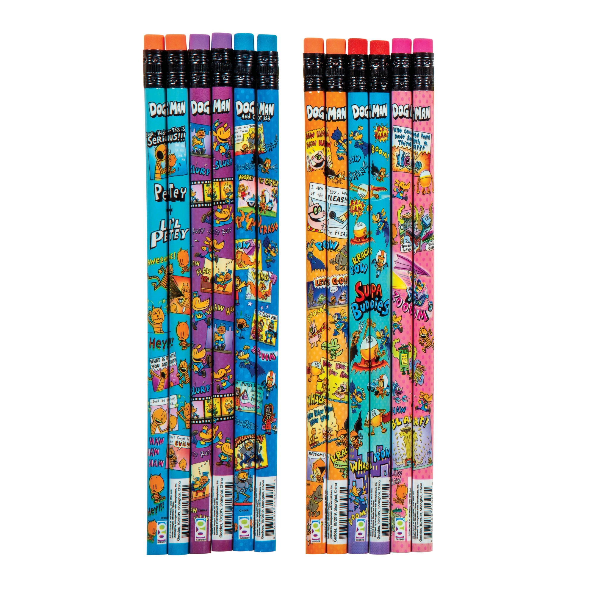 Dog Man Pencils - 36 per pack