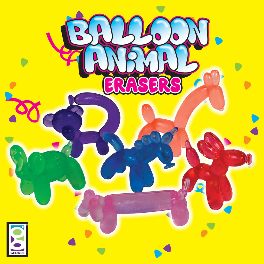 Balloon Animal Erasers GEDDES Erasers