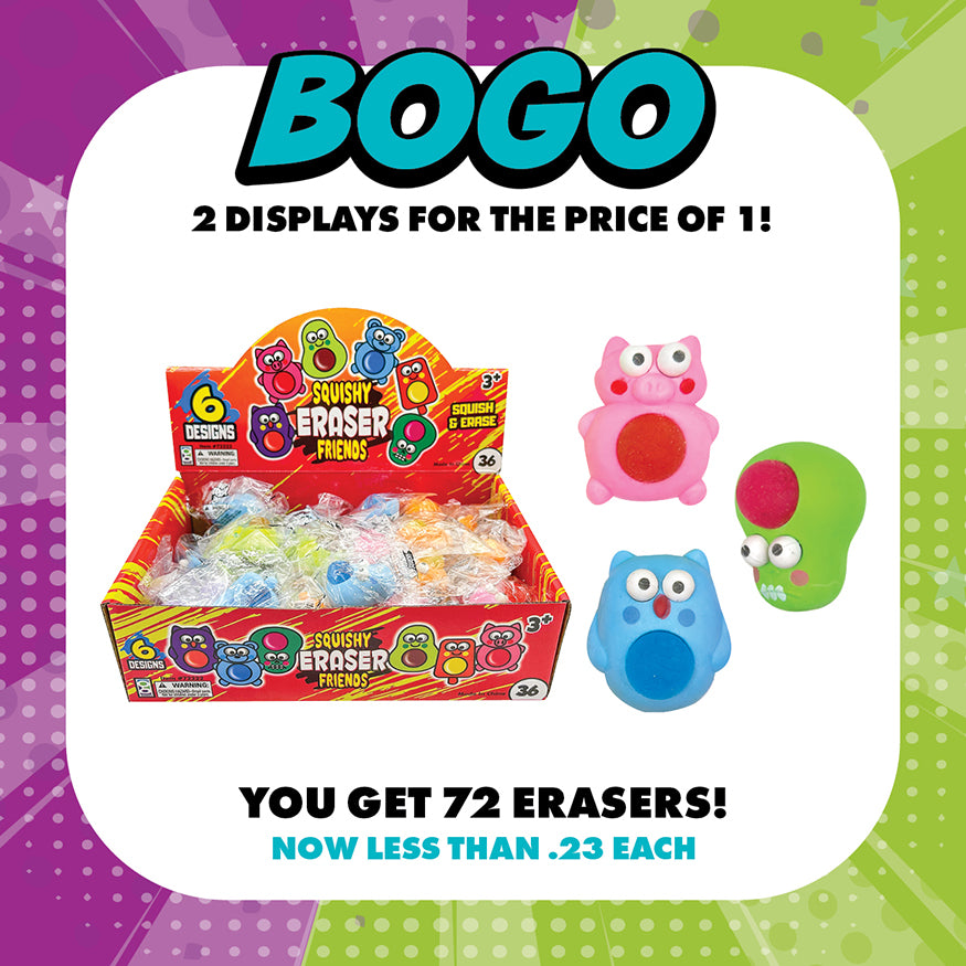 Squishy Friends Erasers - BOGO Bundle