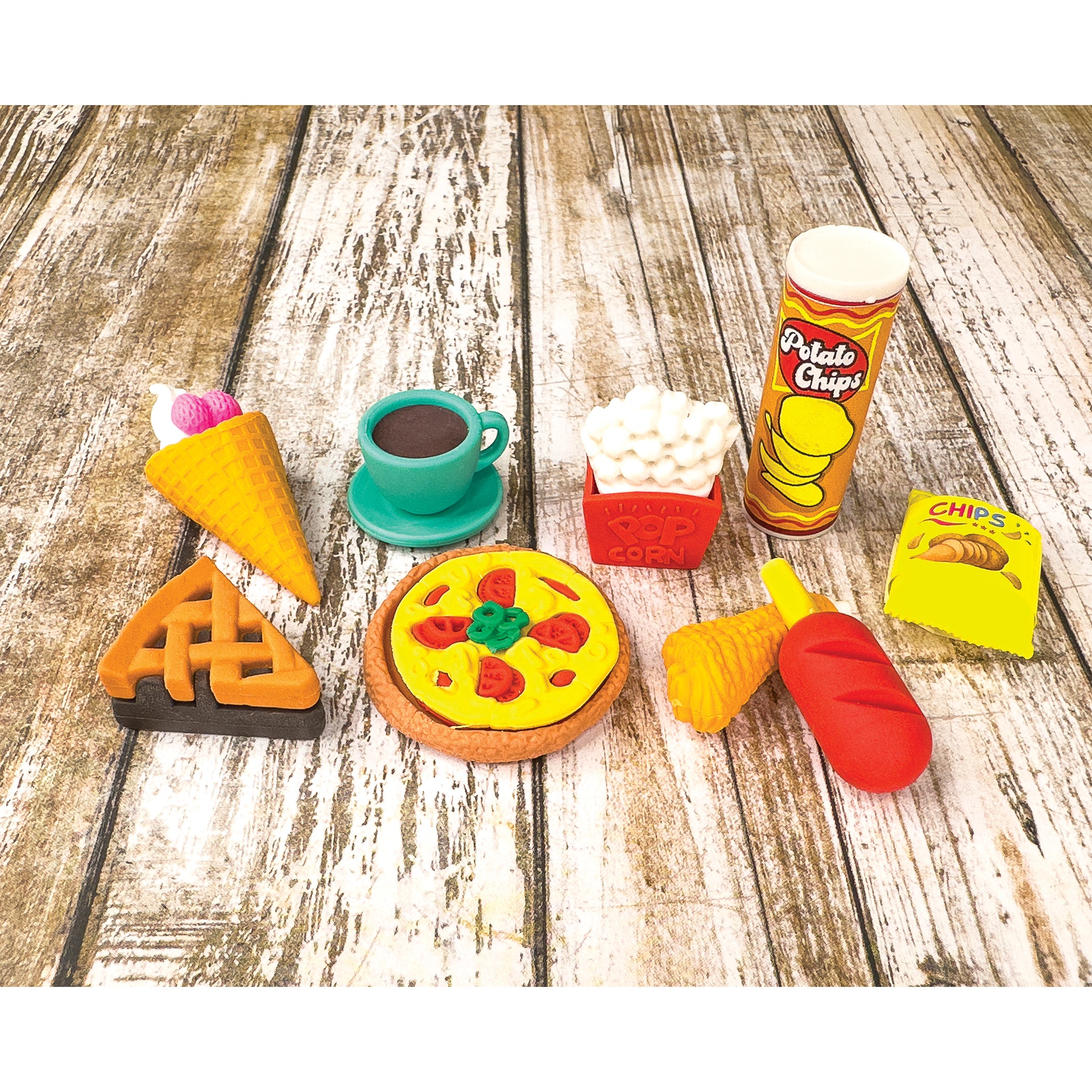  Raymond Geddes 68122 Snack Attack Scented Erasers For Kids  (Pack of 36) : Pencil Erasers : Office Products