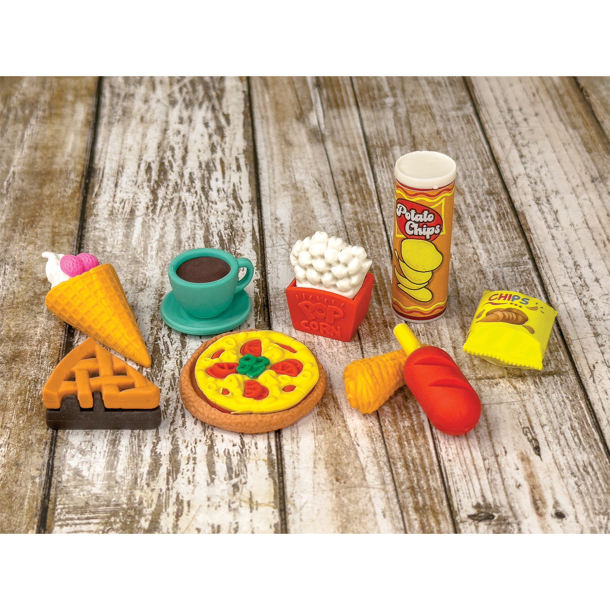 Raymond Geddes Gomme Profumate Snack Attack 3D - Display Da 36 Pezzi, Cancellabili E Profumate, Idea Regalo