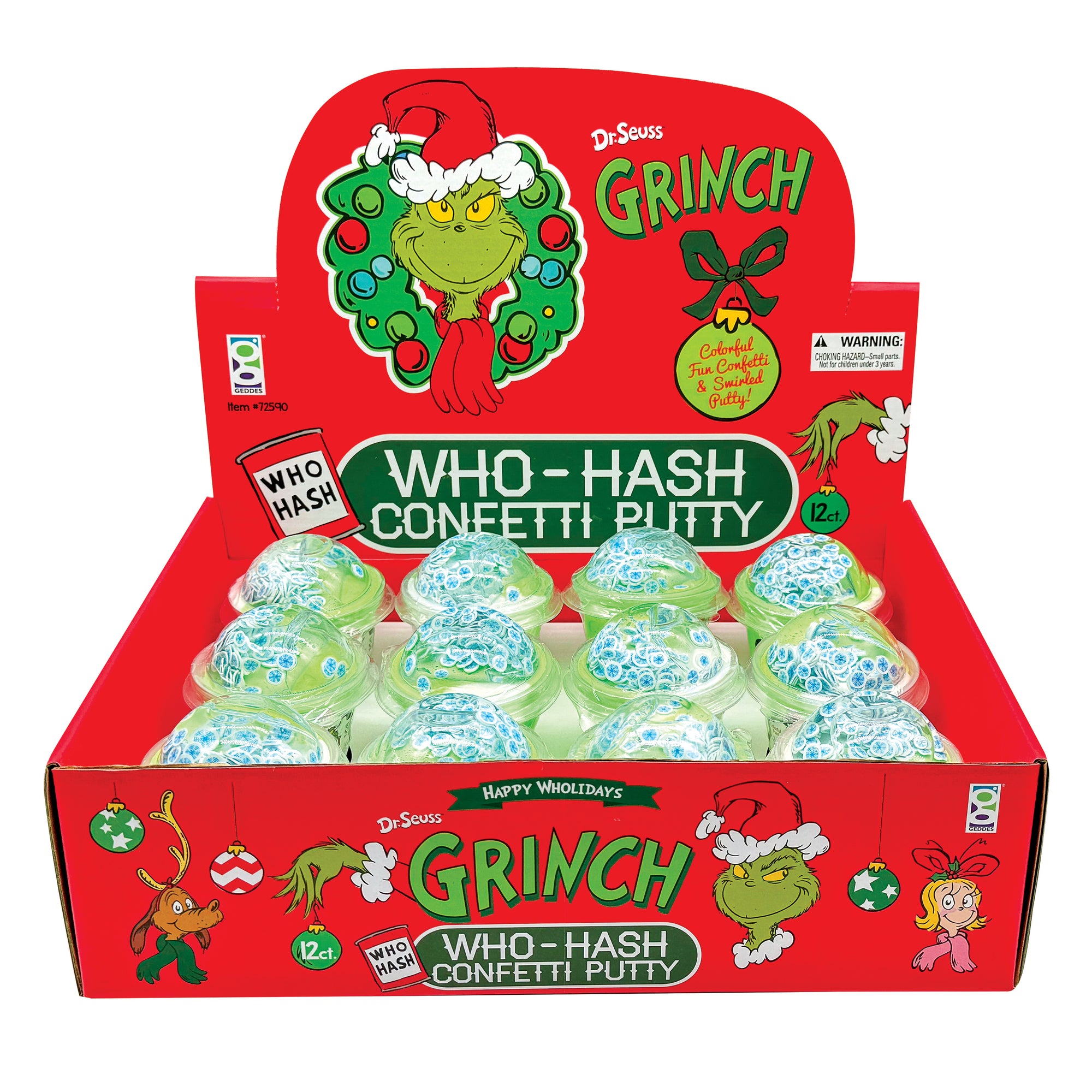 Dr. Seuss™ Grinch Who-Hash Confetti Putty - 12 per display – Raymond Geddes