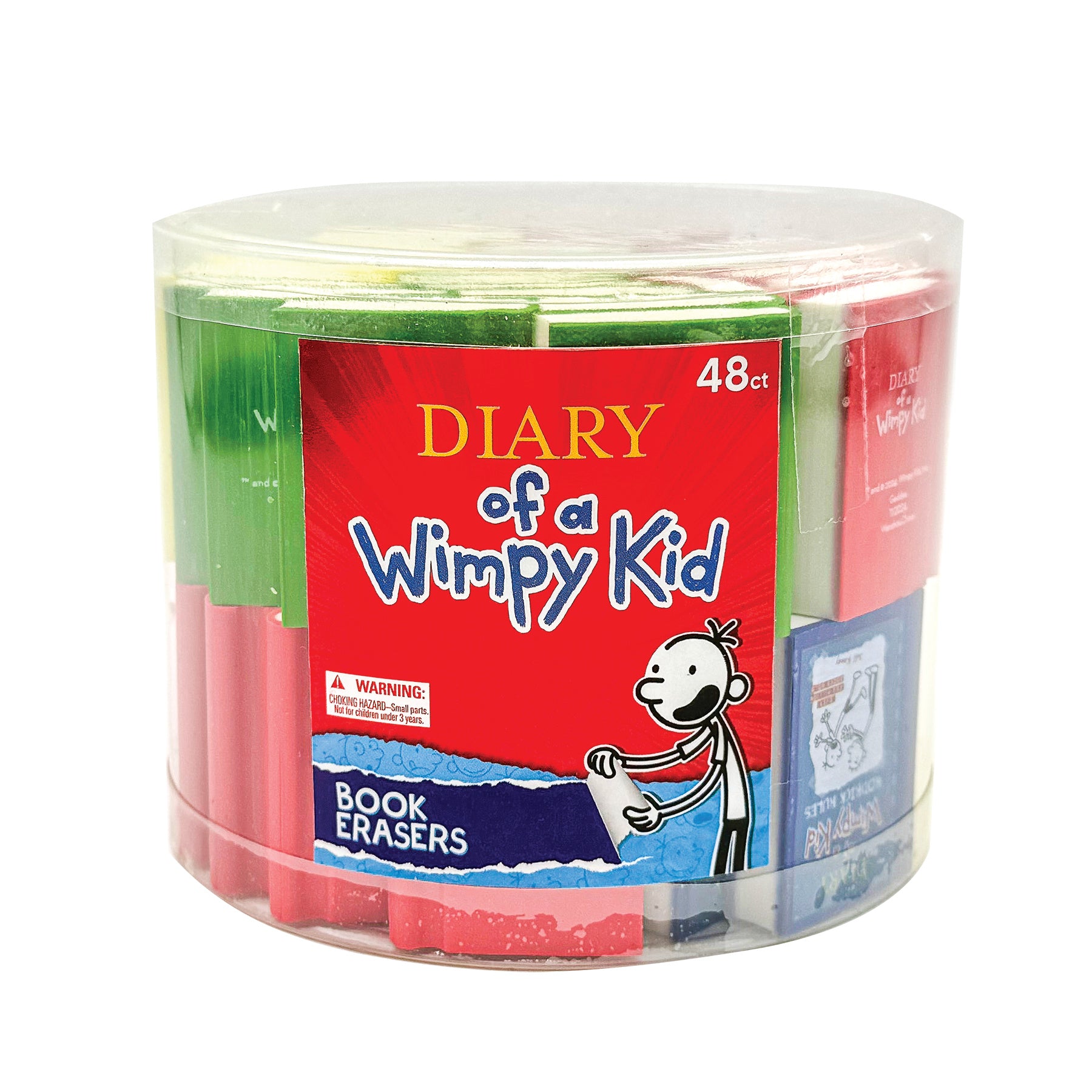 Diary of a Wimpy Kid Book Erasers - 48 per tub