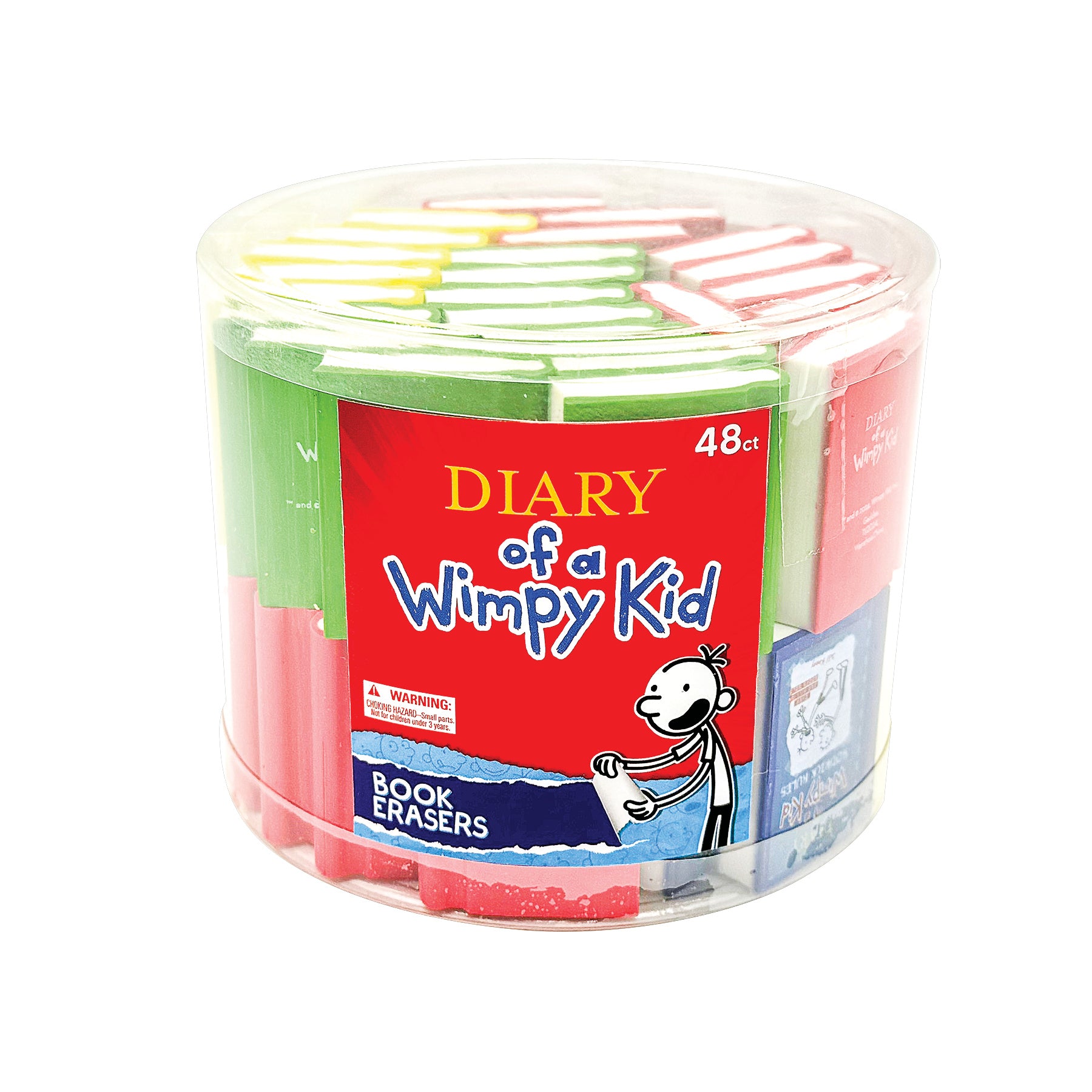 Diary of a Wimpy Kid Book Erasers - 48 per tub