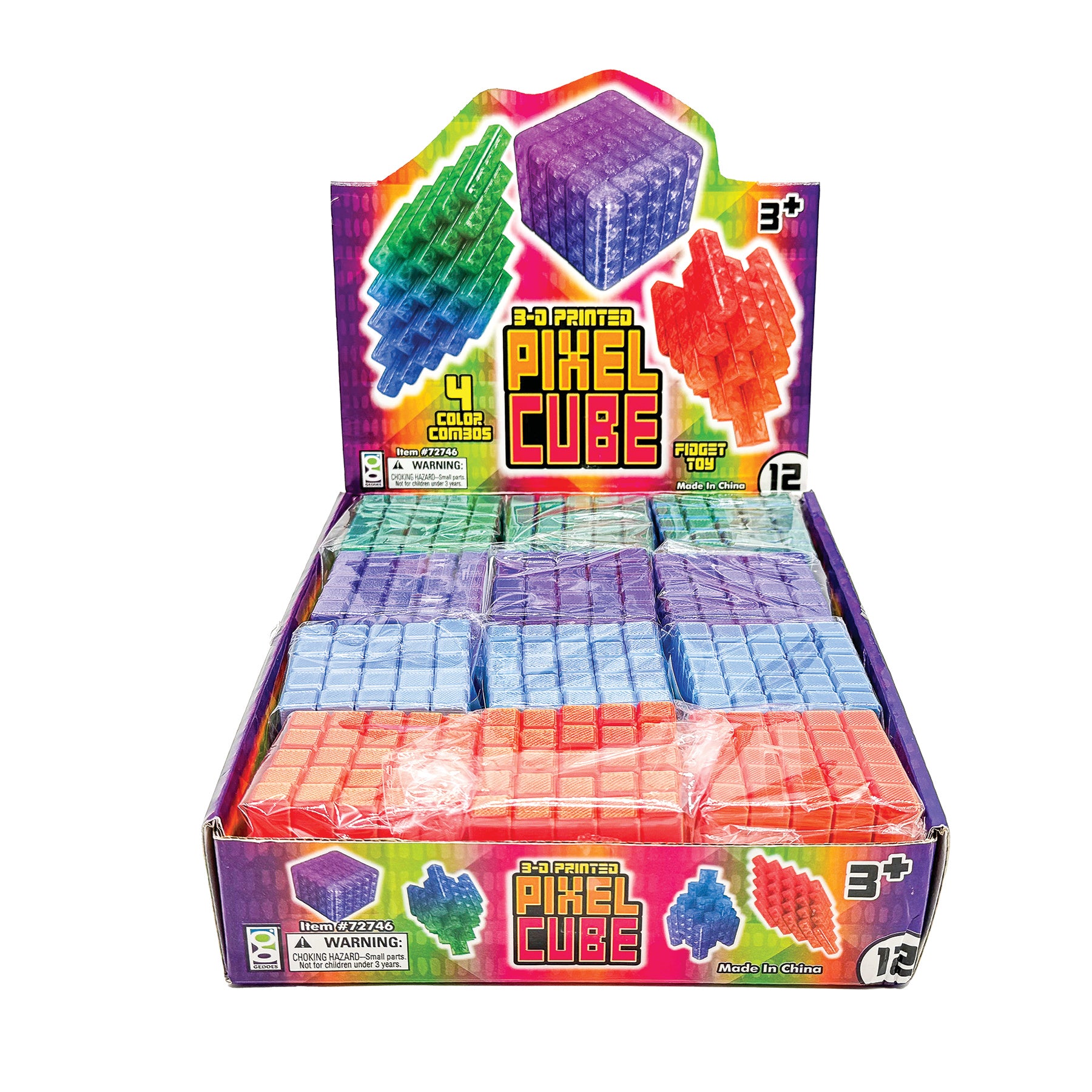 3D Printed Pixel Cube Fidget Toys