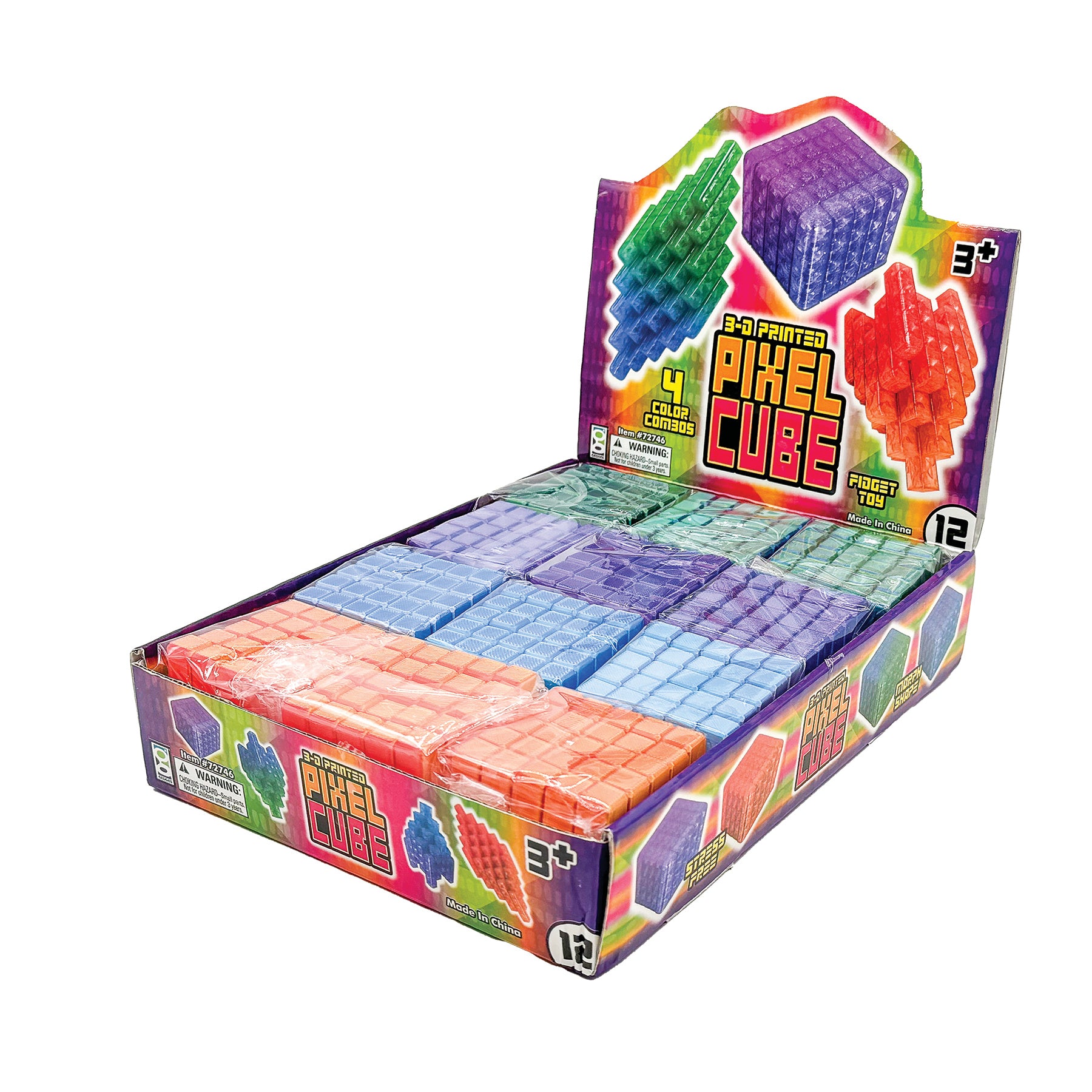 3D Printed Pixel Cube Fidget Toys