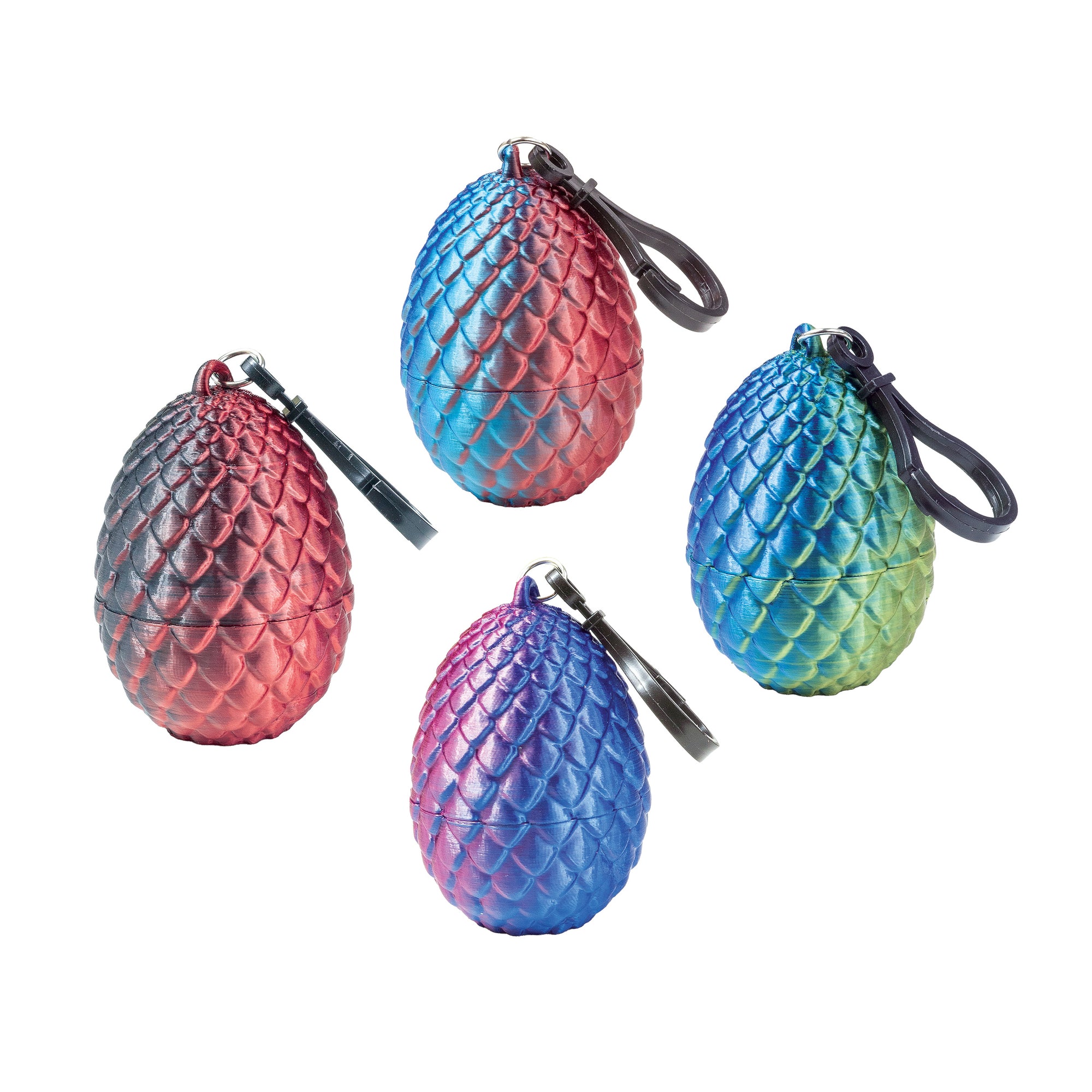 3D Printed Dragon Egg Keychains with Mini Dragon
