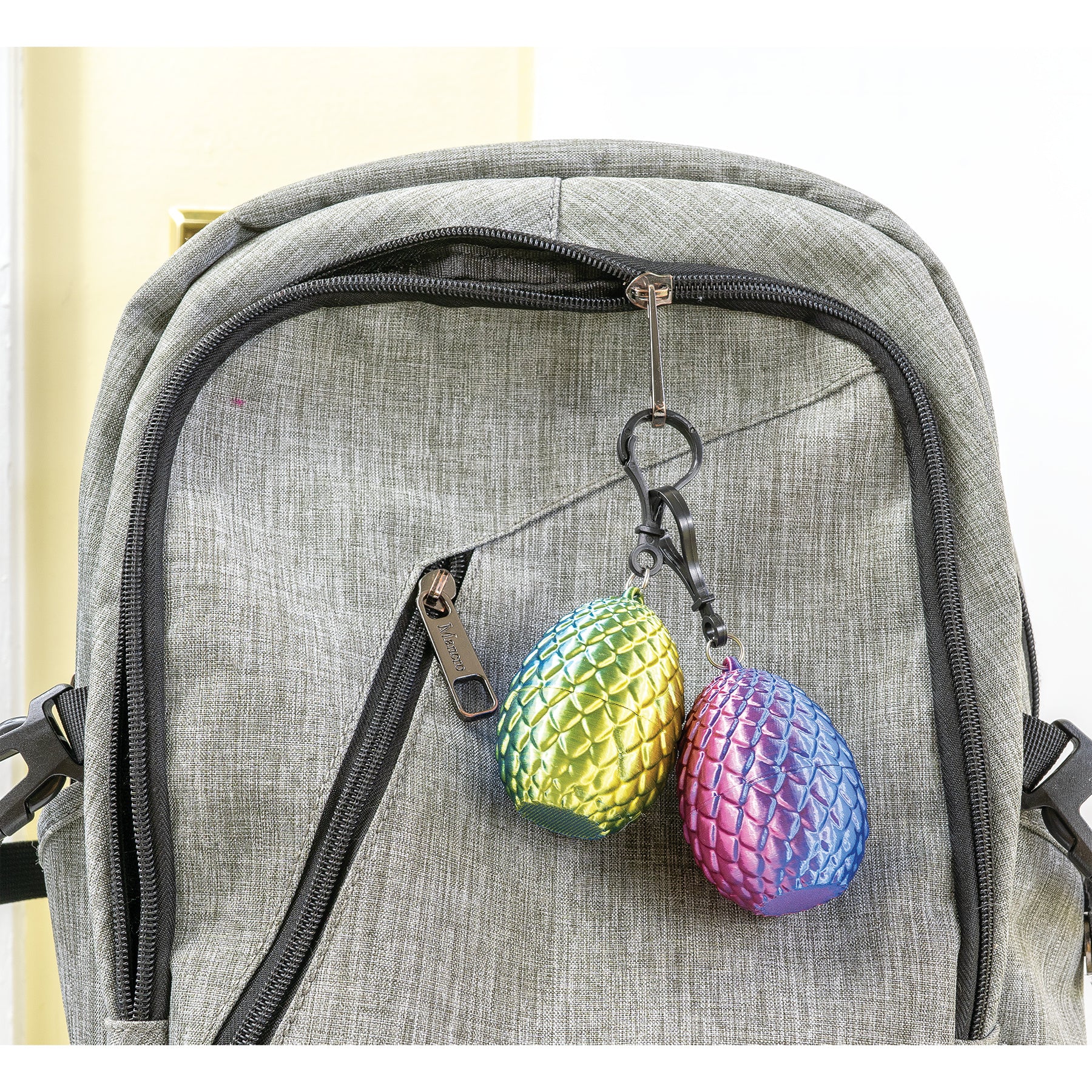 3D Printed Dragon Egg Keychains with Mini Dragon