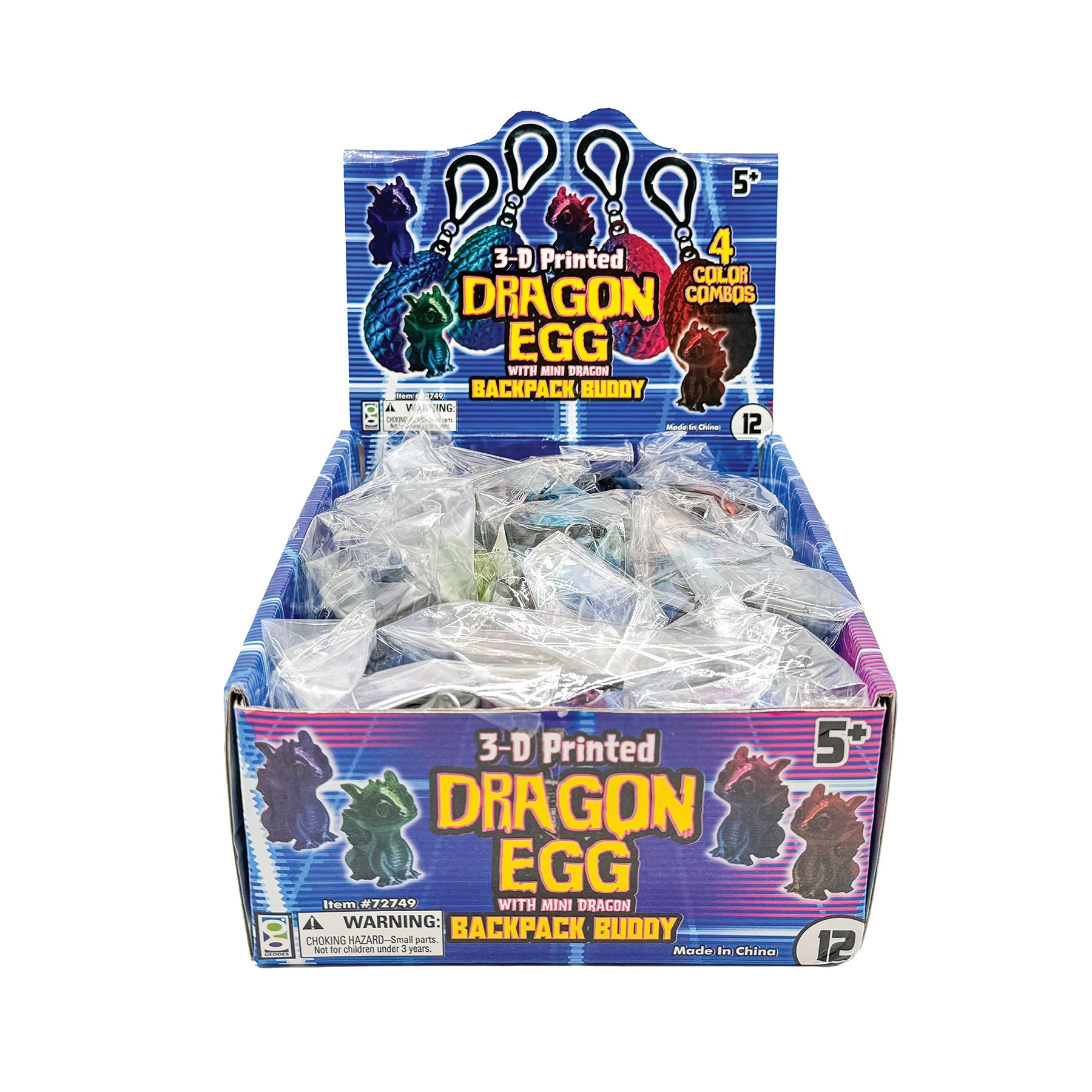 3D Printed Dragon Egg Keychains with Mini Dragon