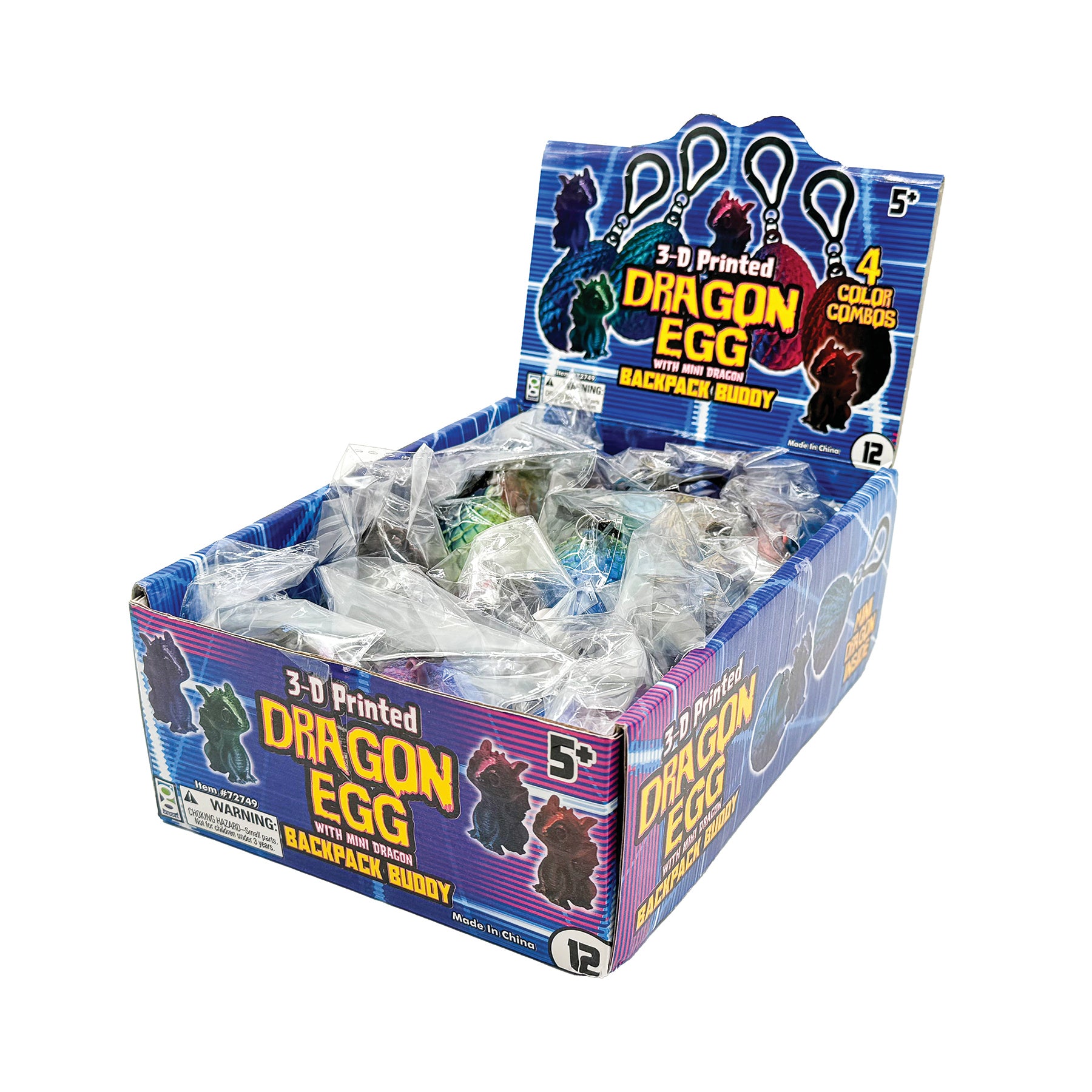 3D Printed Dragon Egg Keychains with Mini Dragon