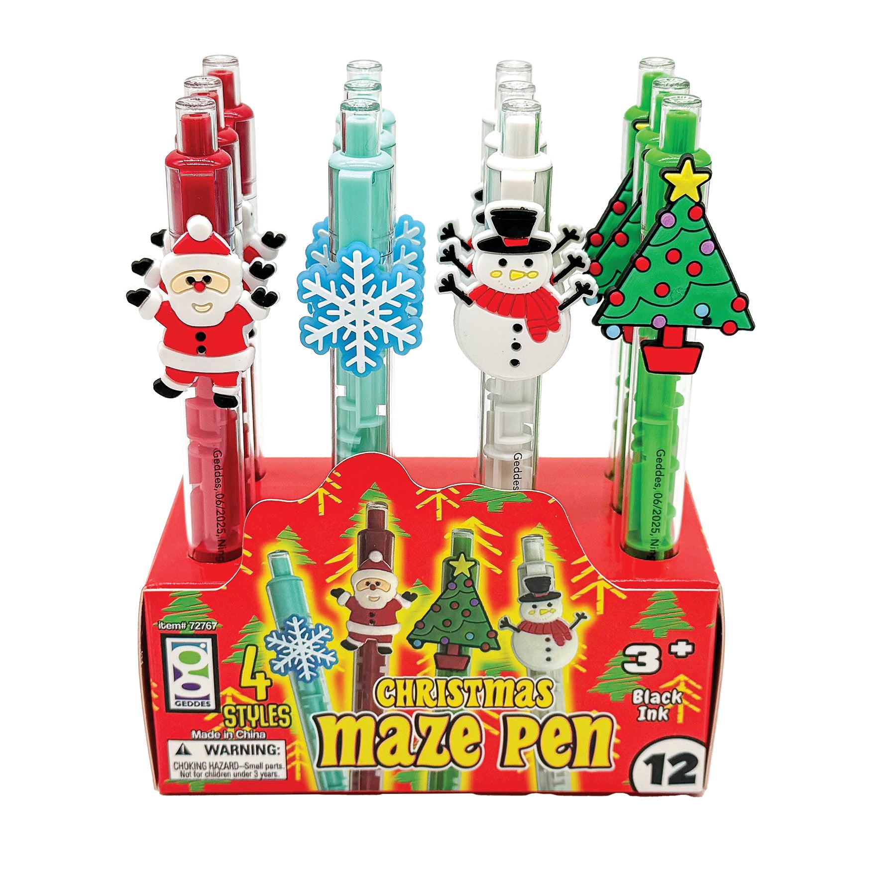 Christmas Maze Pens - 12 per display