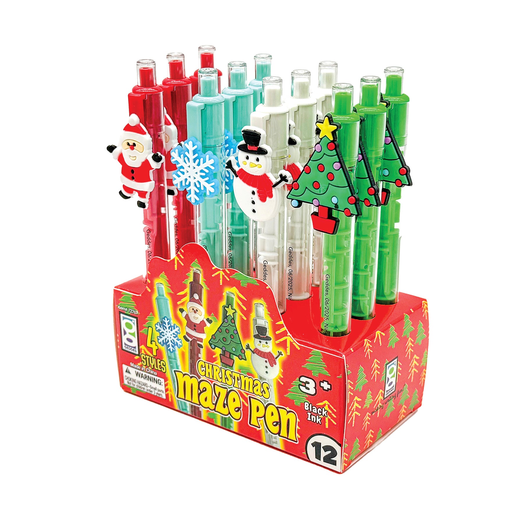 Christmas Maze Pens - 12 per display