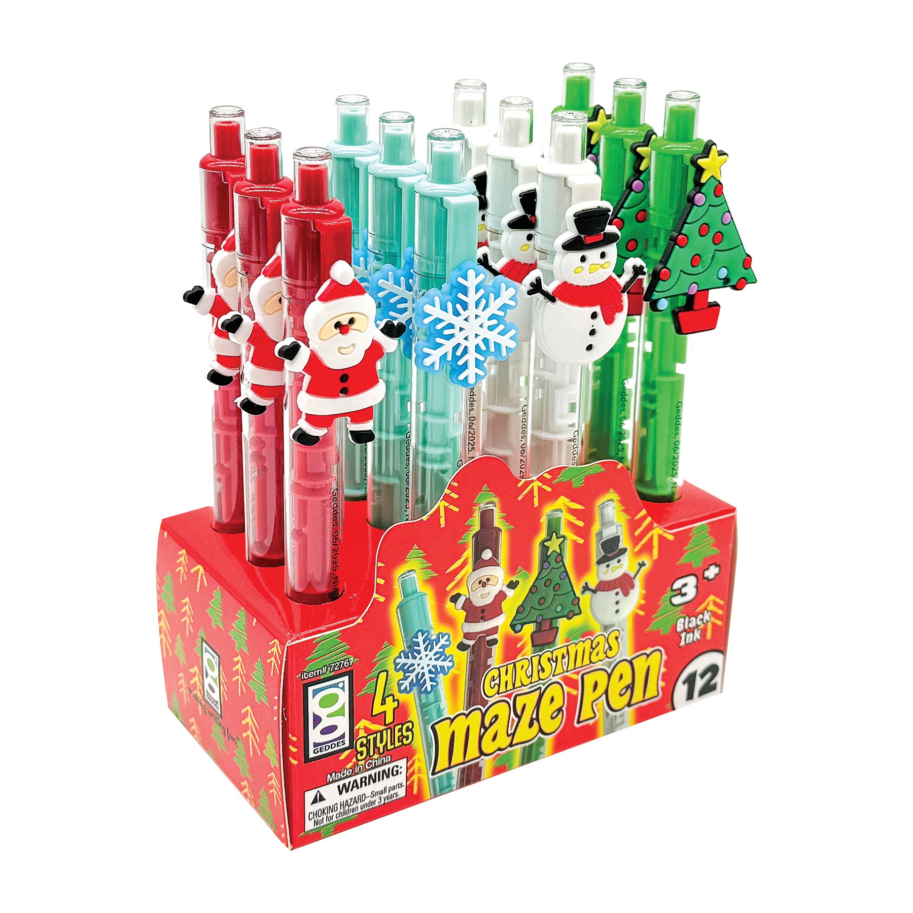 Christmas Maze Pens - 12 per display