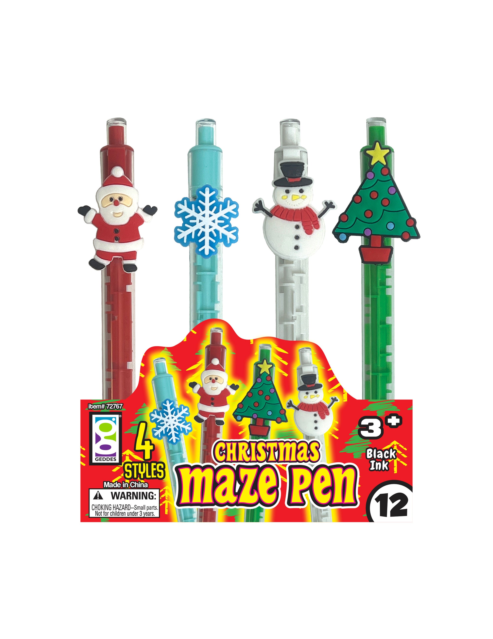 Christmas Maze Pens - 12 per display