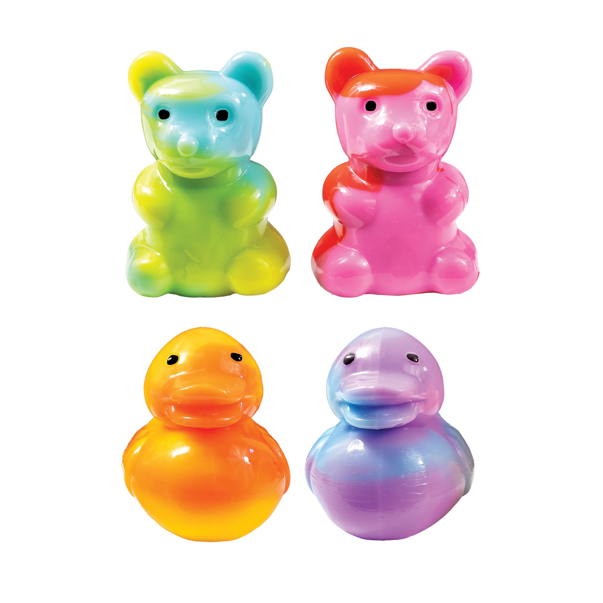Scented Tie-Dyed Squishy Gummy Bear and Duckie Toys