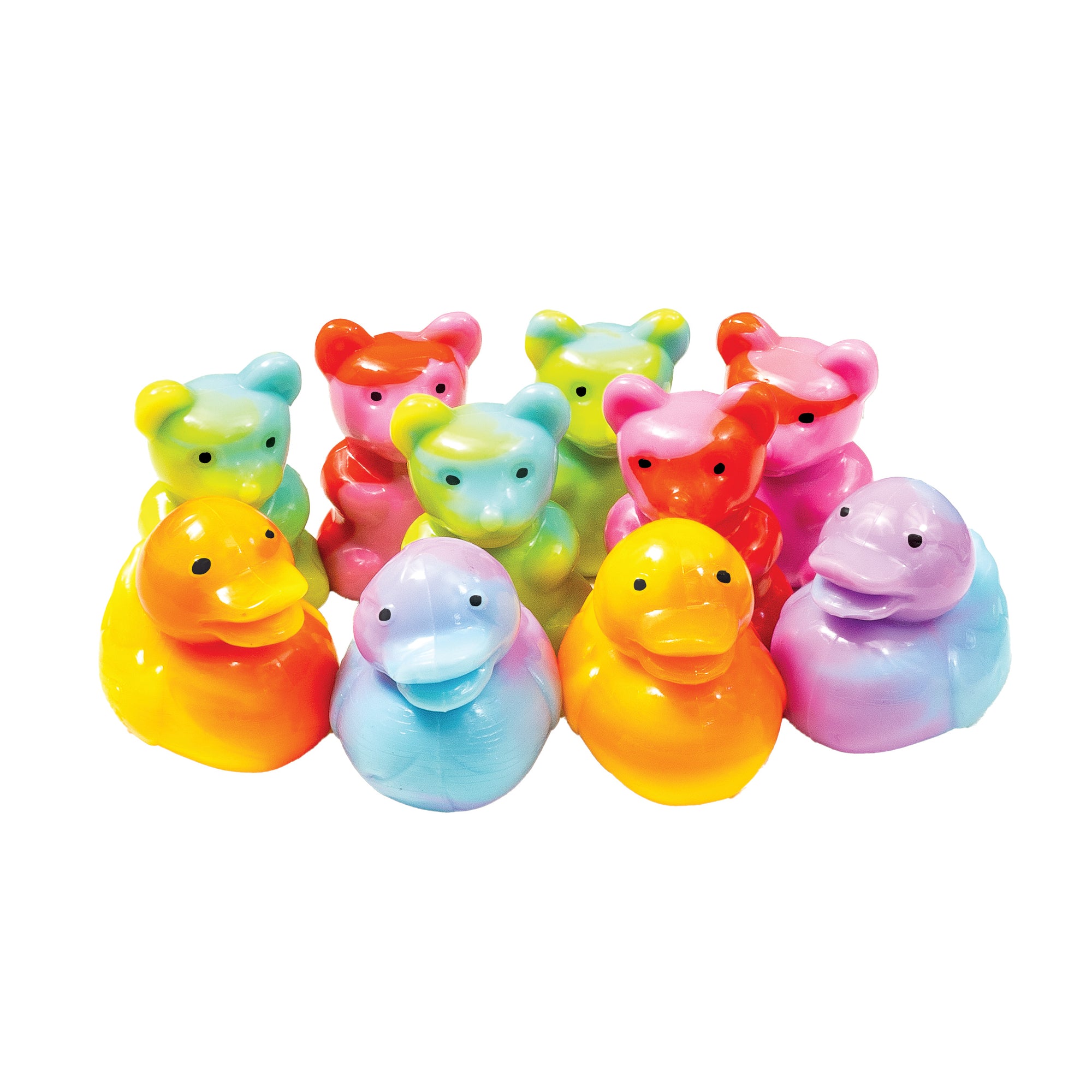 Scented Tie-Dyed Squishy Gummy Bear and Duckie Toys