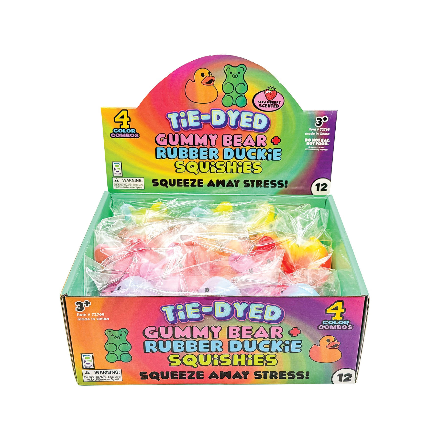Scented Tie-Dyed Squishy Gummy Bear and Duckie Toys