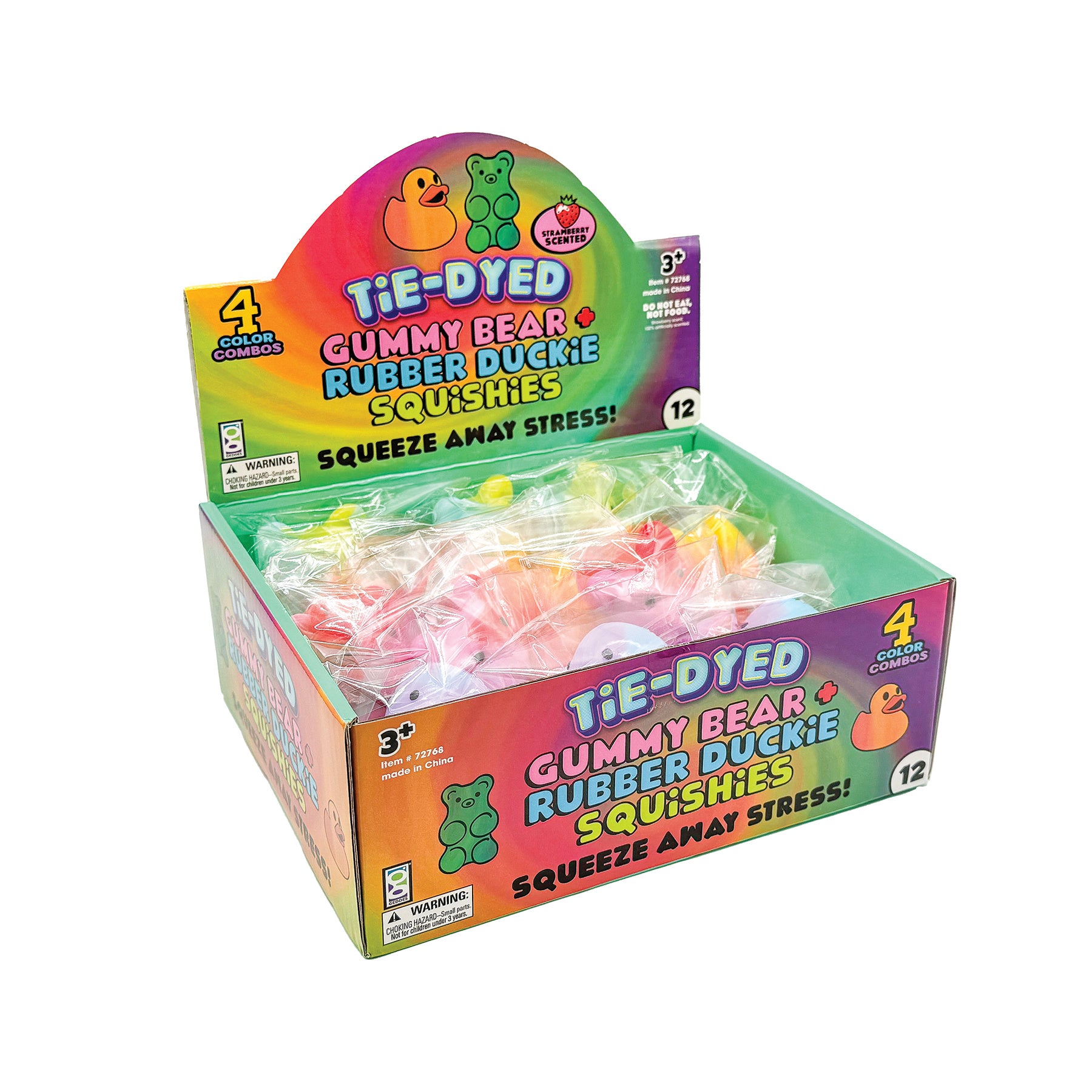 Scented Tie-Dyed Squishy Gummy Bear and Duckie Toys