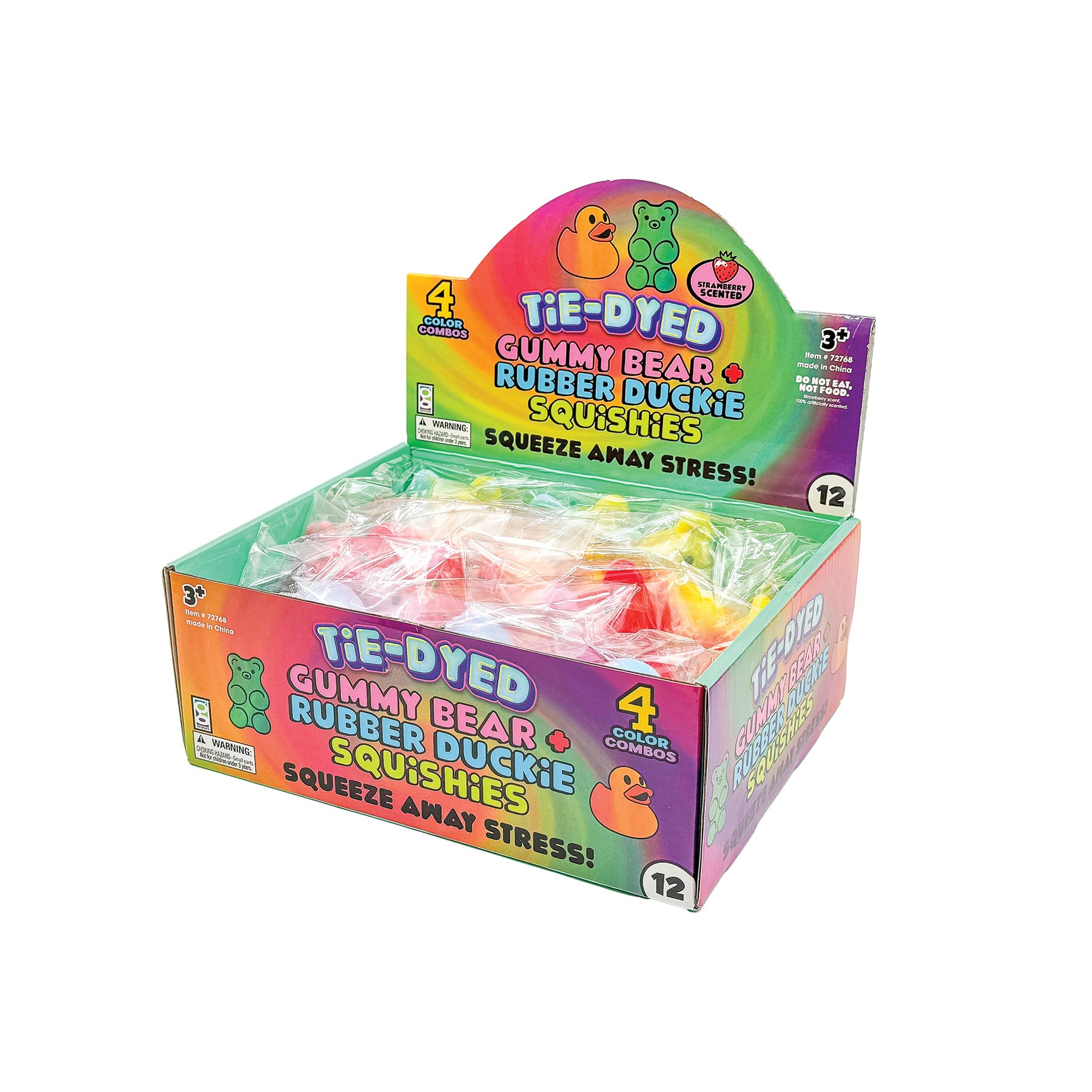 Scented Tie-Dyed Squishy Gummy Bear and Duckie Toys