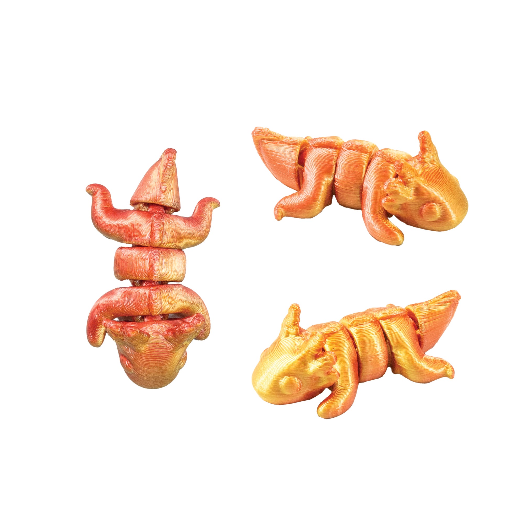 3D Printed Mini Axolotl Fidget Toys