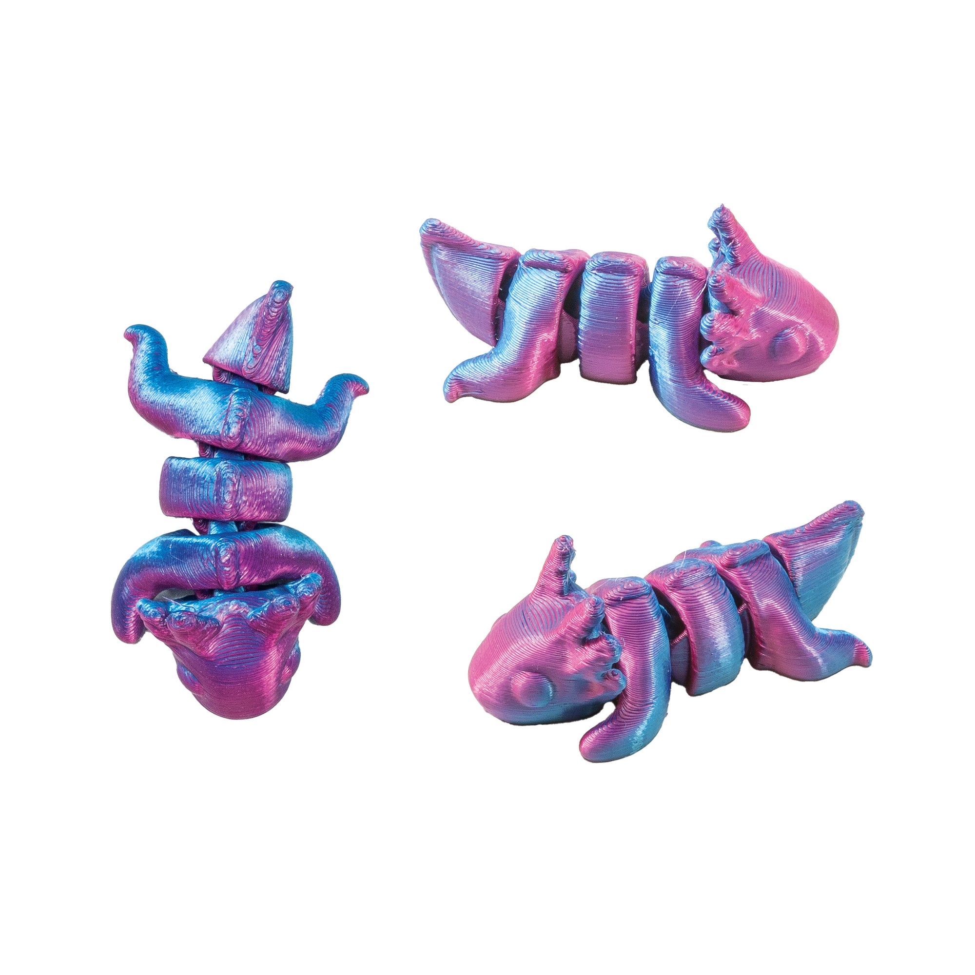 3D Printed Mini Axolotl Fidget Toys