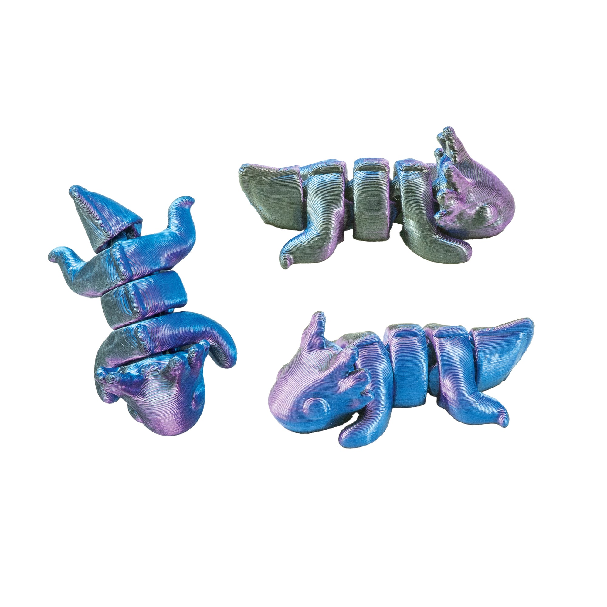 3D Printed Mini Axolotl Fidget Toys
