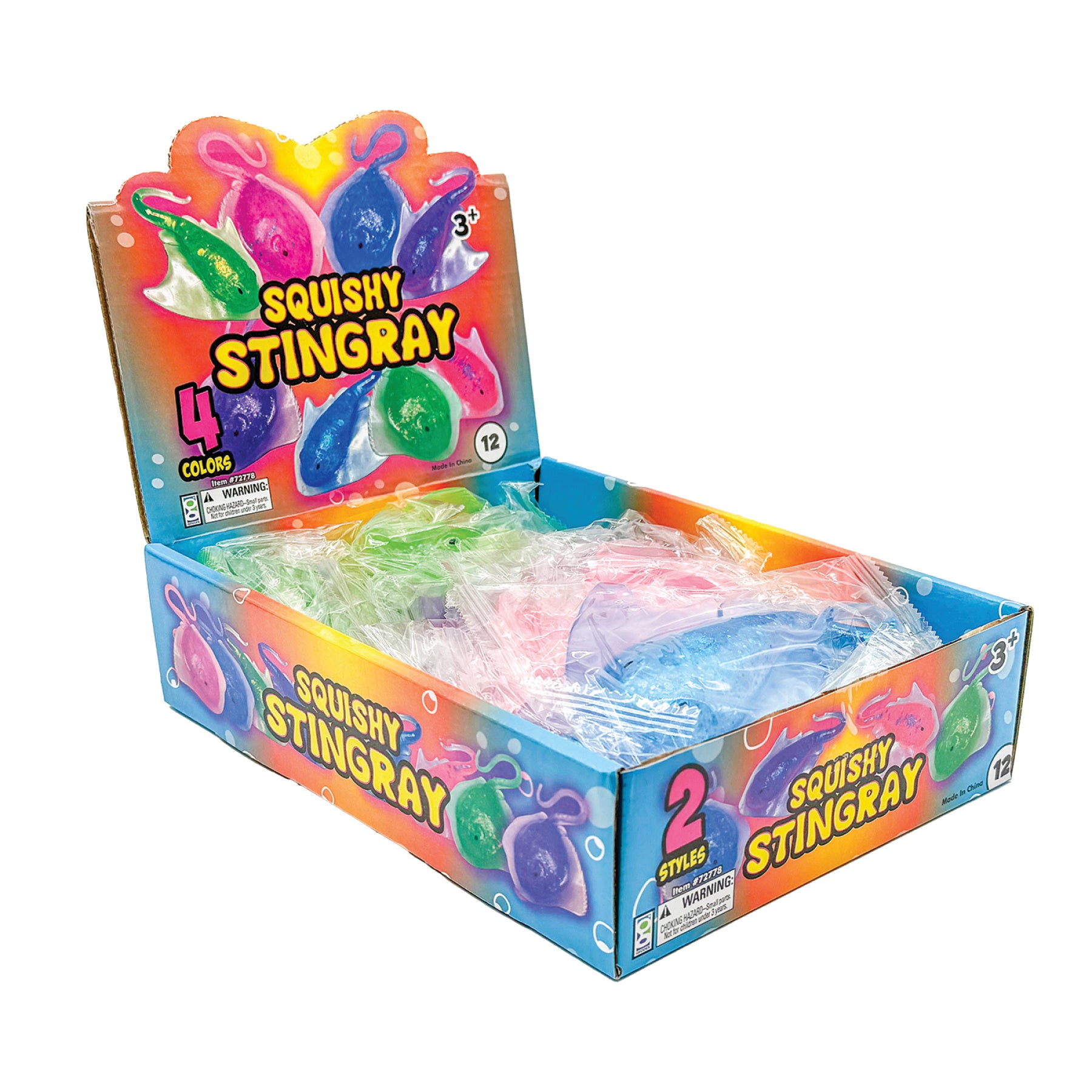 Squishy Stingray Toys - 12 per display