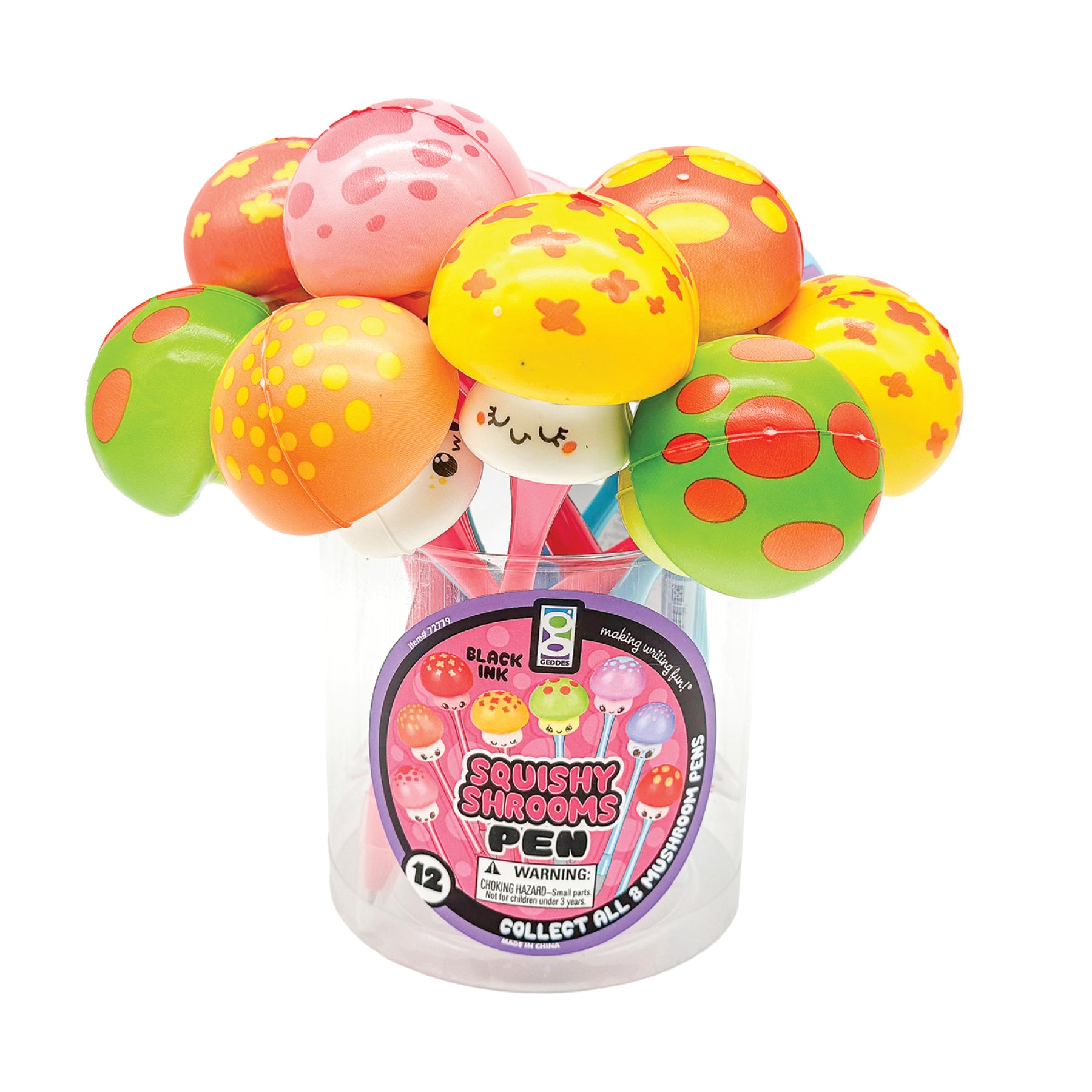 Squishy Shroom Pens - 12 per tub