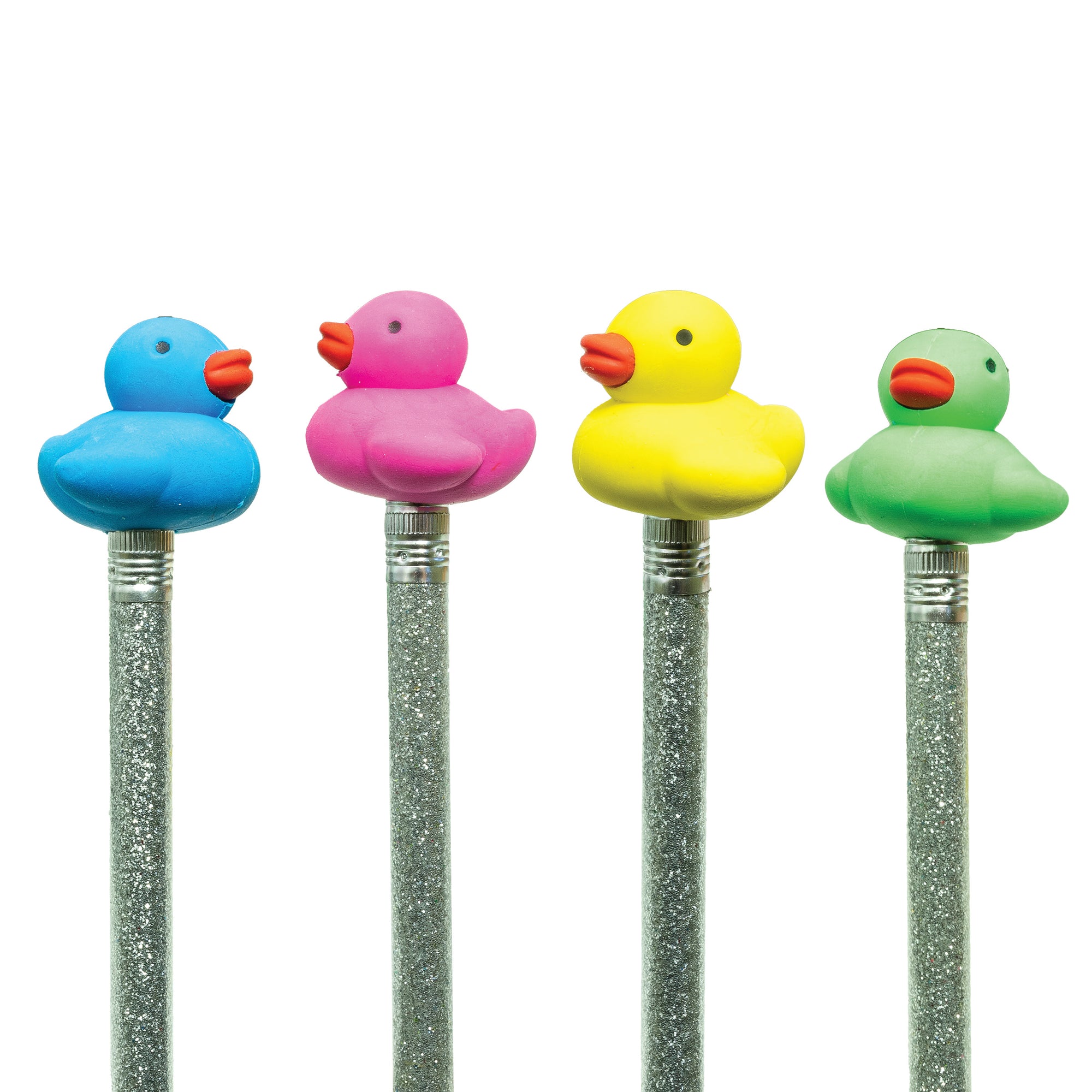 Mini Rubber Duck Eraser Toppers - 48 per Tub