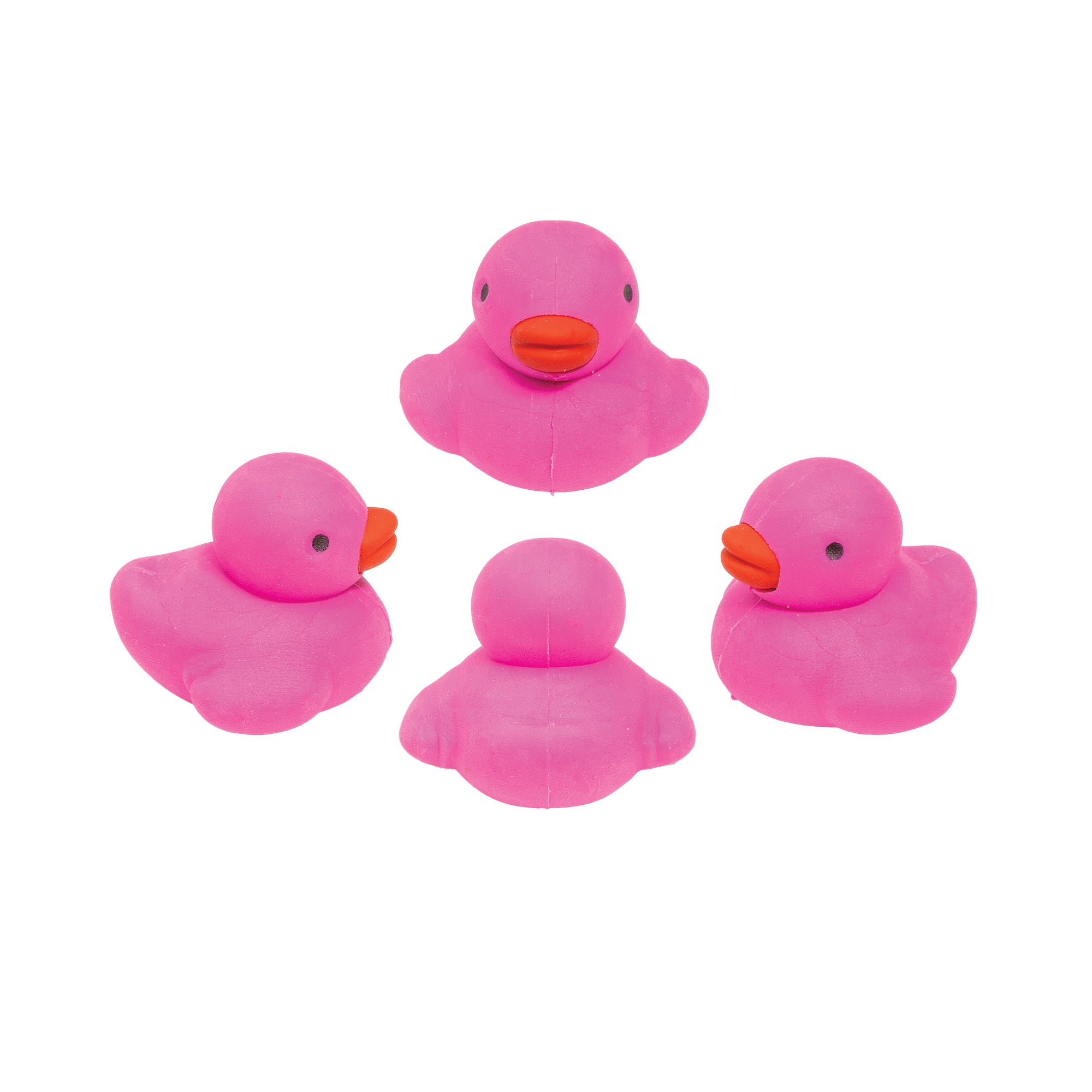Mini Rubber Duck Eraser Toppers - 48 per Tub