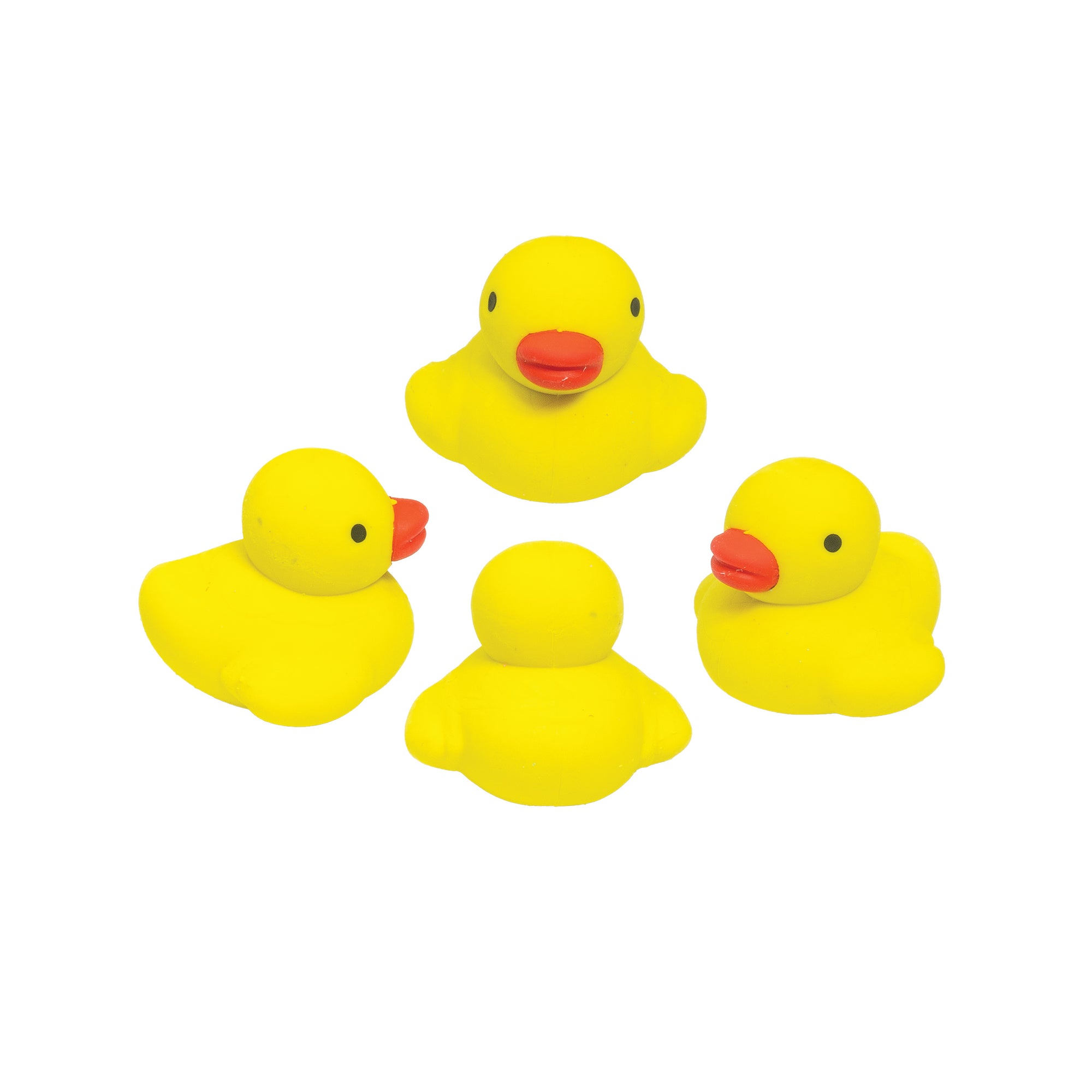 Mini Rubber Duck Eraser Toppers - 48 per Tub