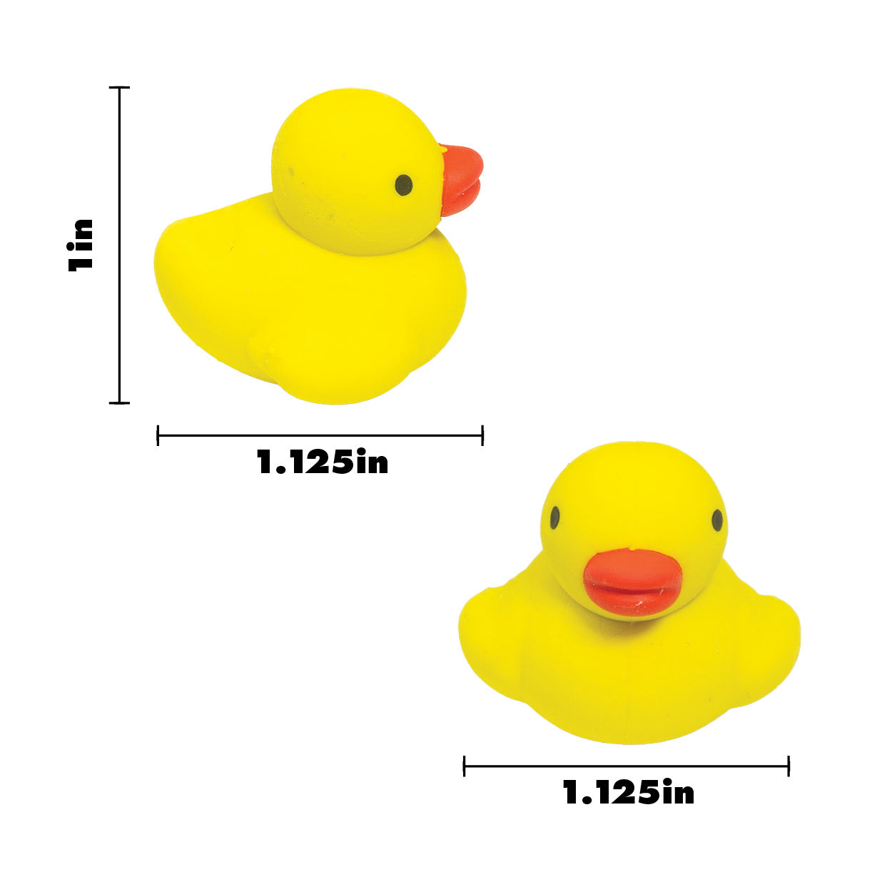 Mini Rubber Duck Eraser Toppers - 48 per Tub