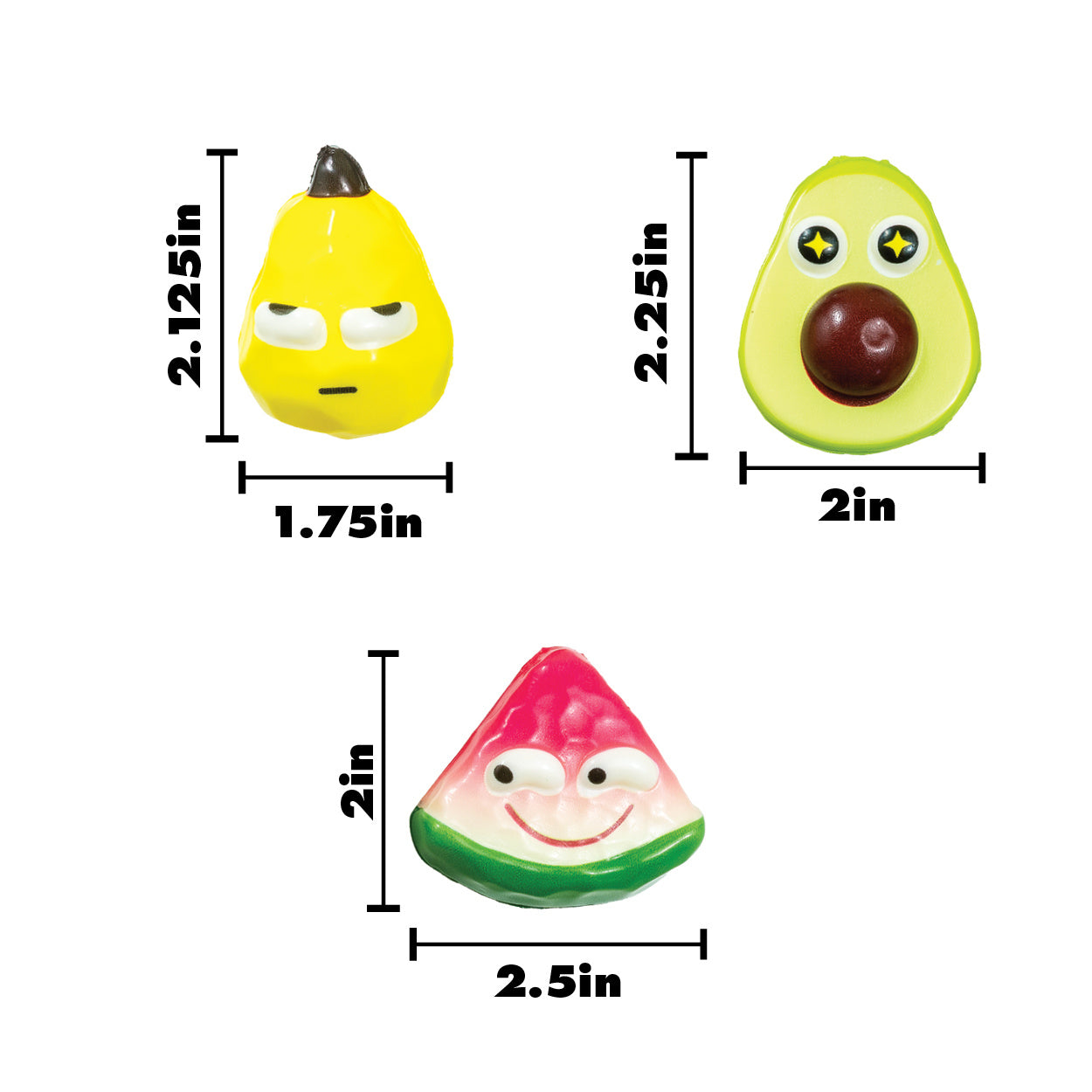 Mini Fruit Squishy Toy - 24 per bag