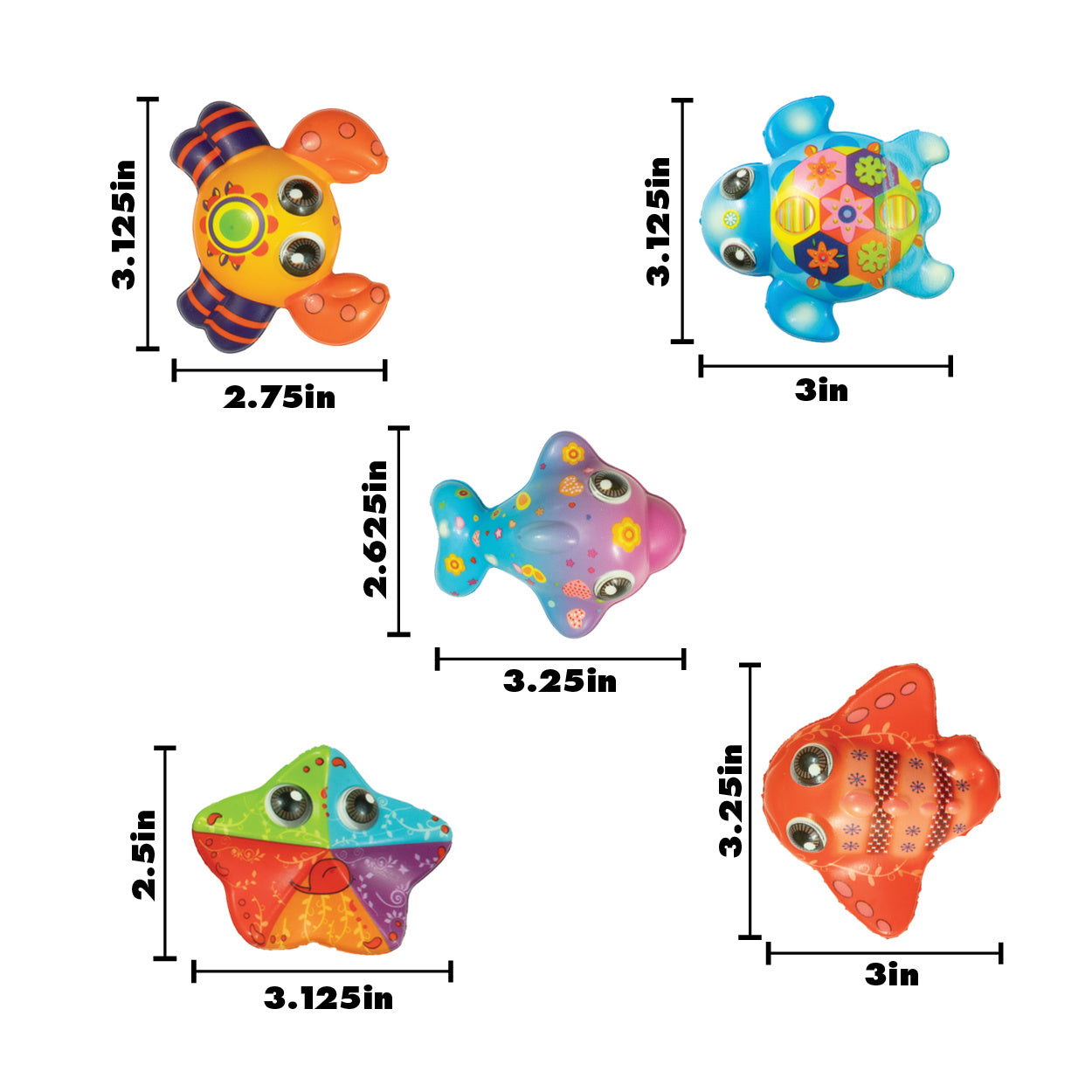 Mini Sea Animal Squishy Toy - 24 per bag