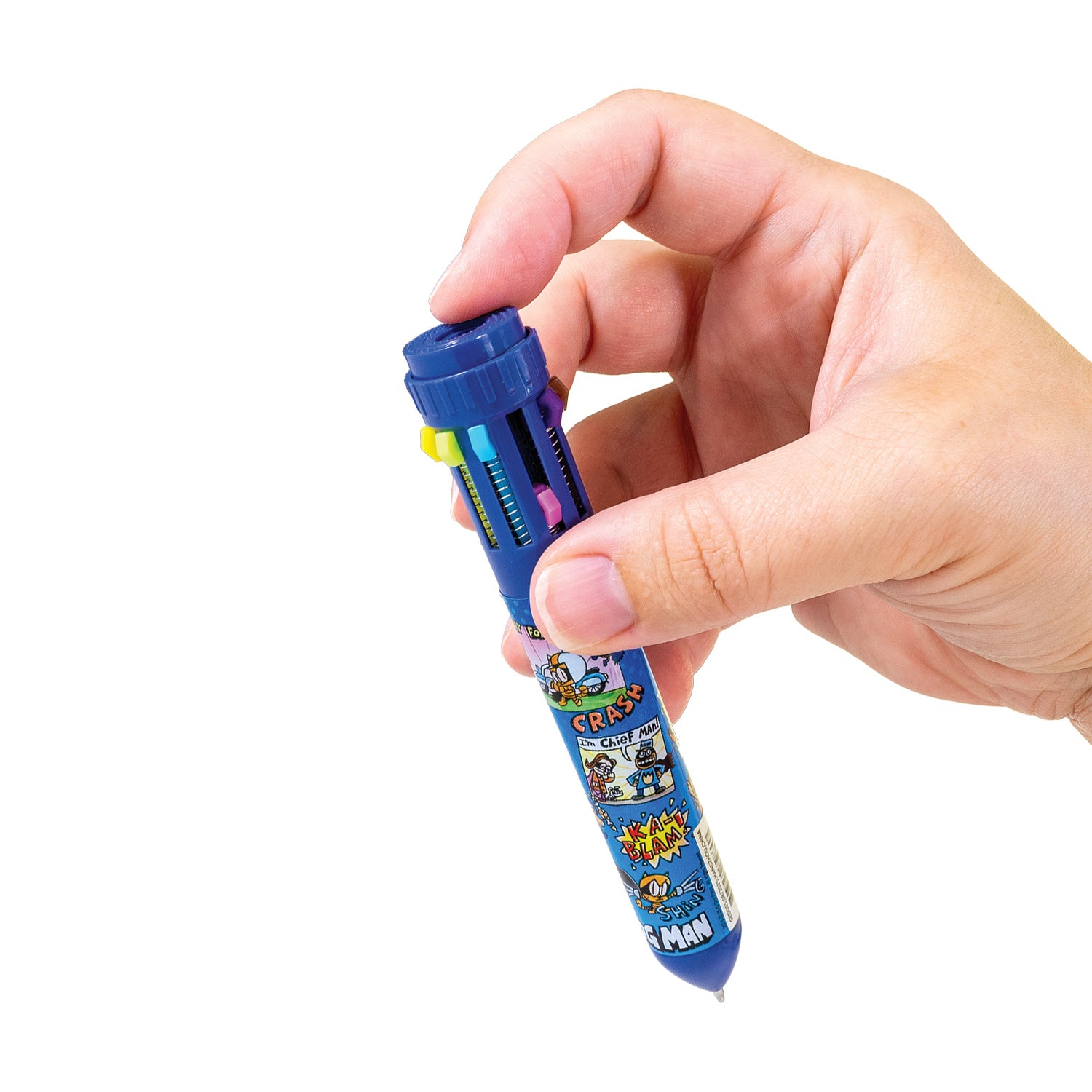 Hand holding dog man pen