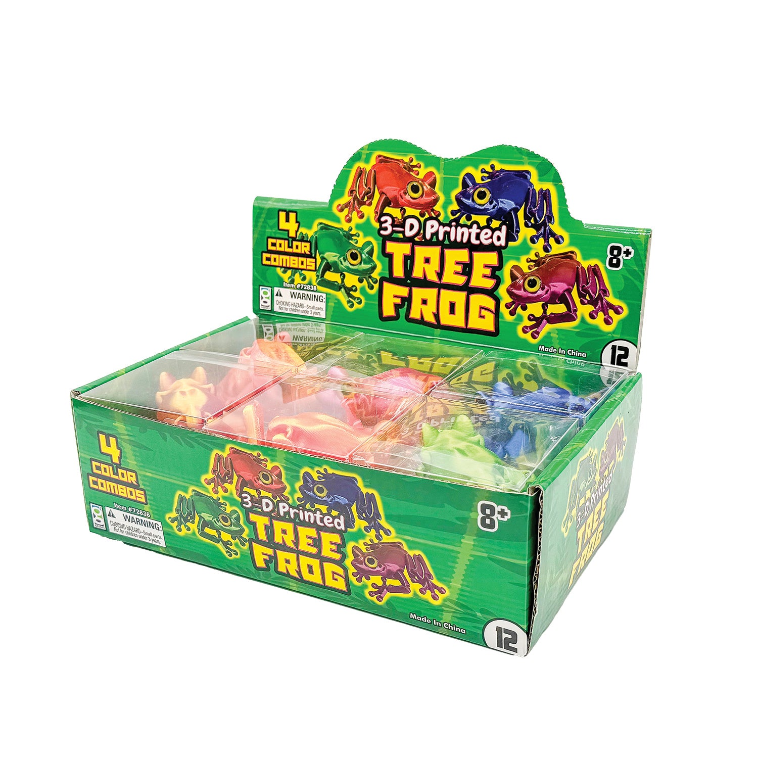 3D Printed Tree Frog Fidget Toys - 12 per box