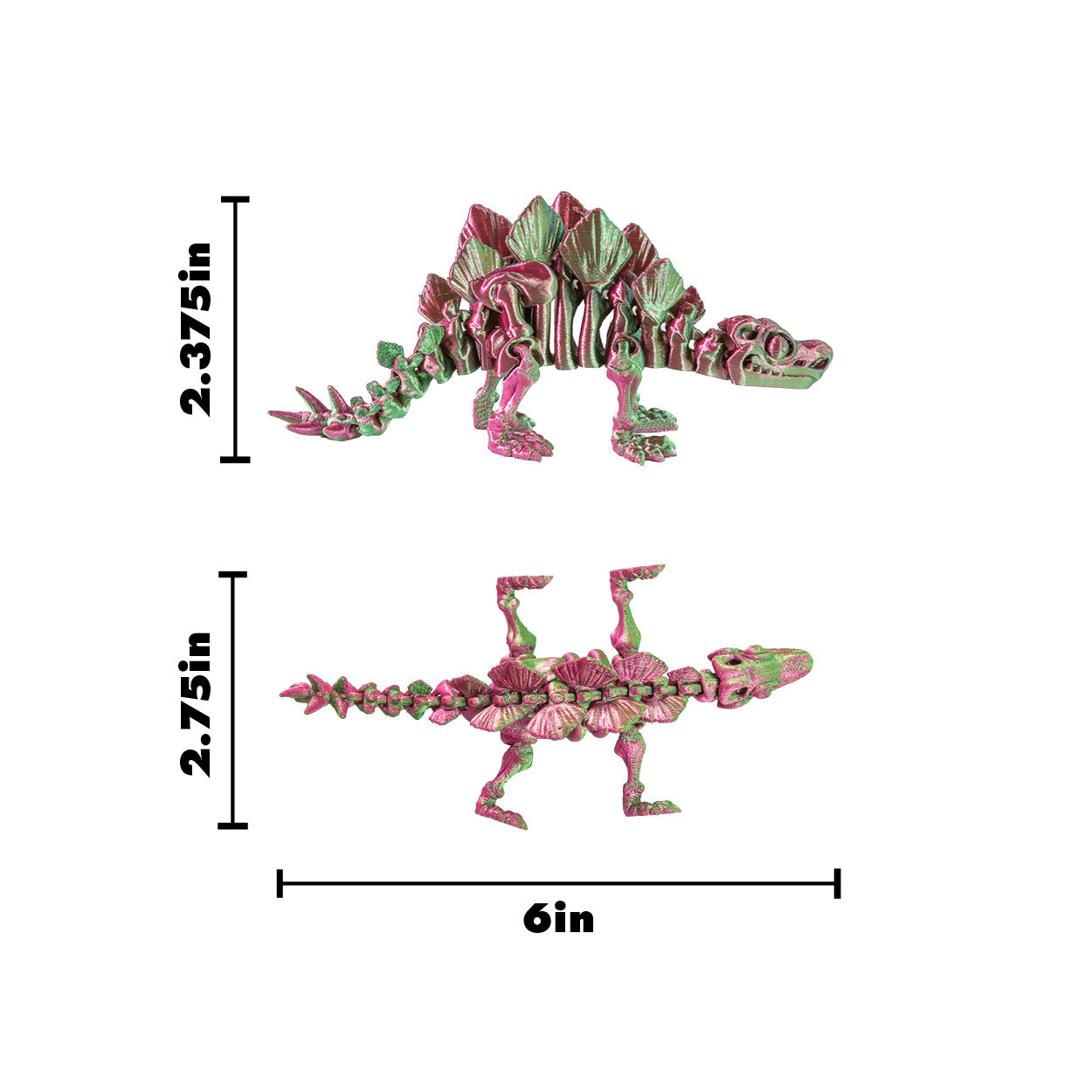3D Printed Dinosaur Fidget Toys - 12 per box