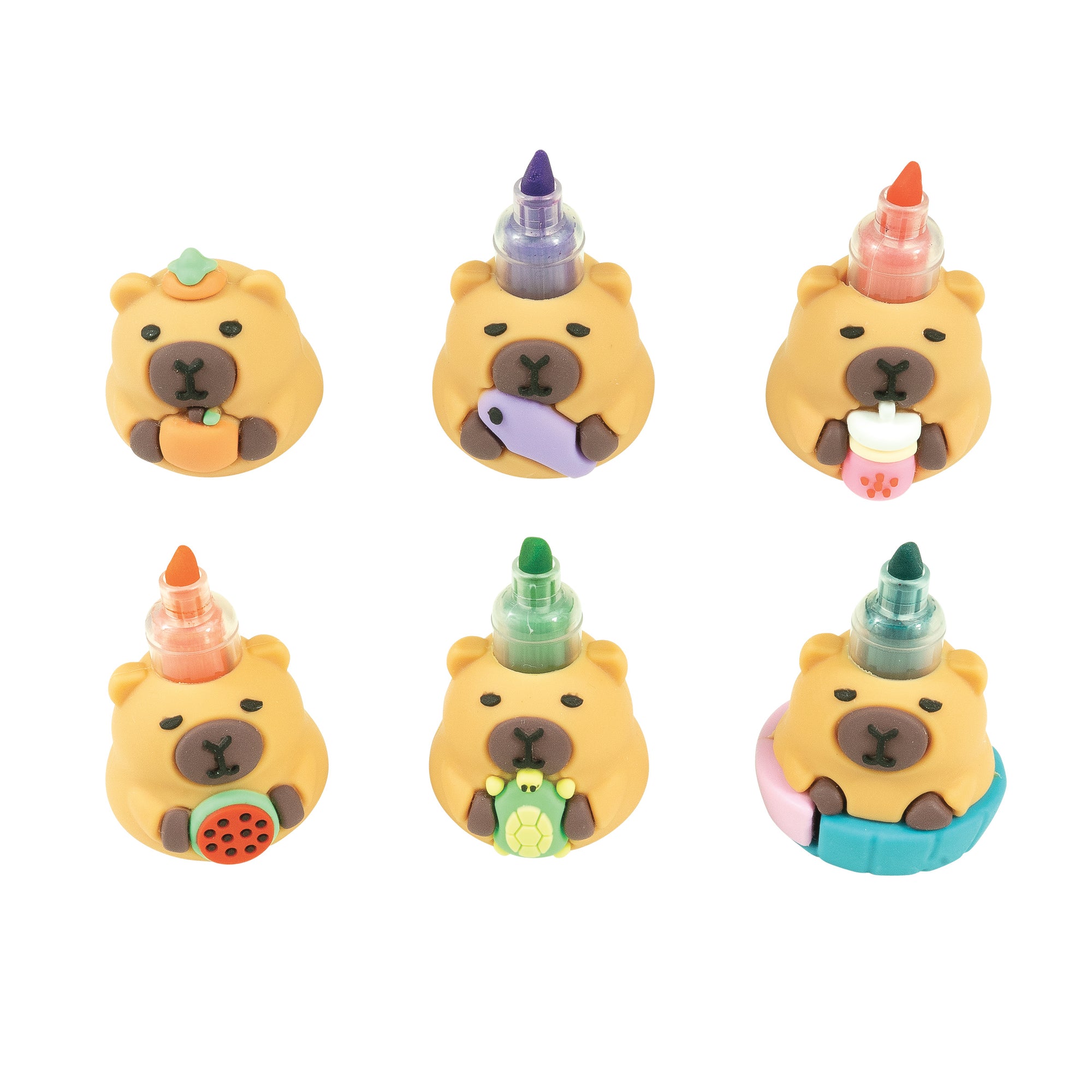 Capybara Stackable Highlighters - 12 per bag