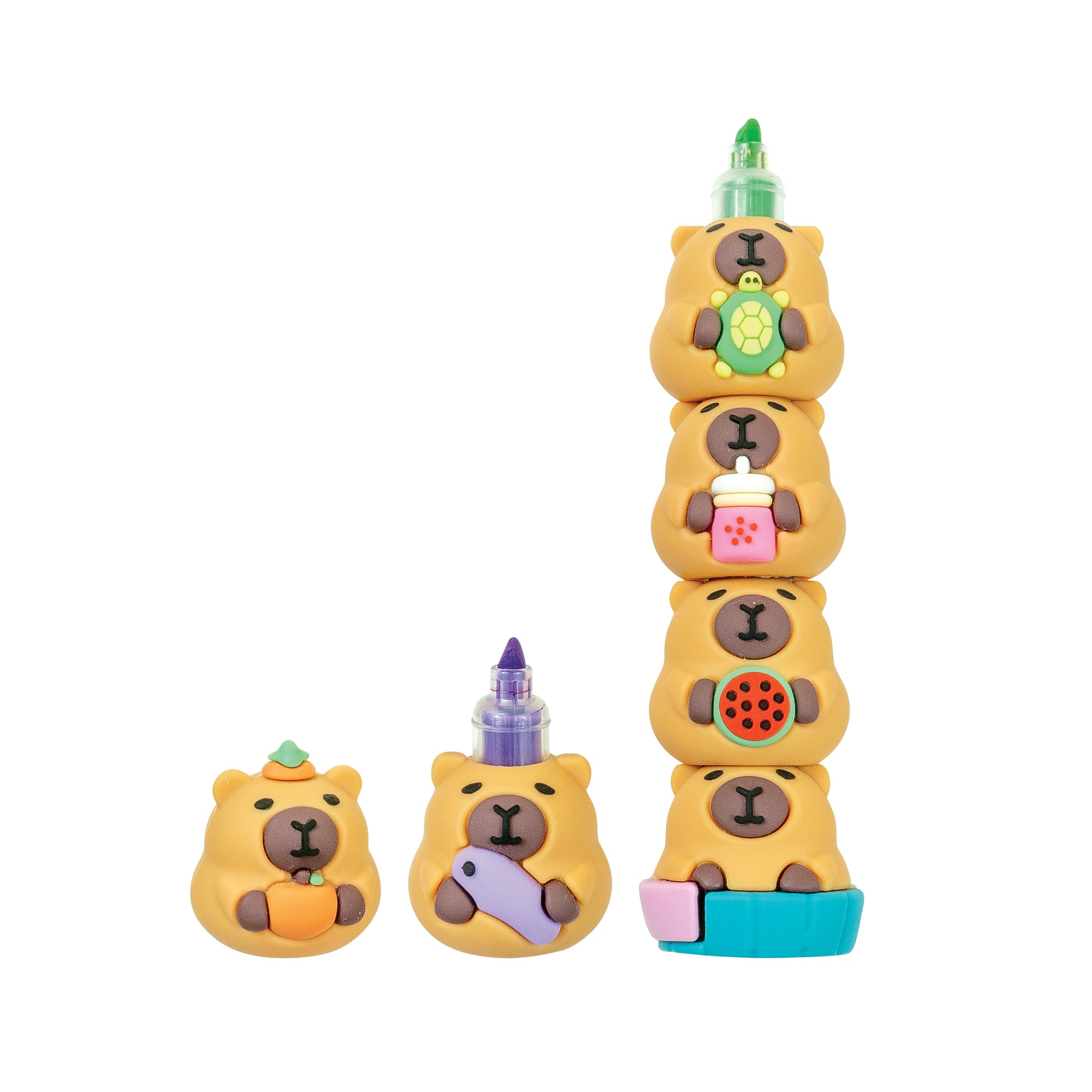 Capybara Stackable Highlighters - 12 per bag