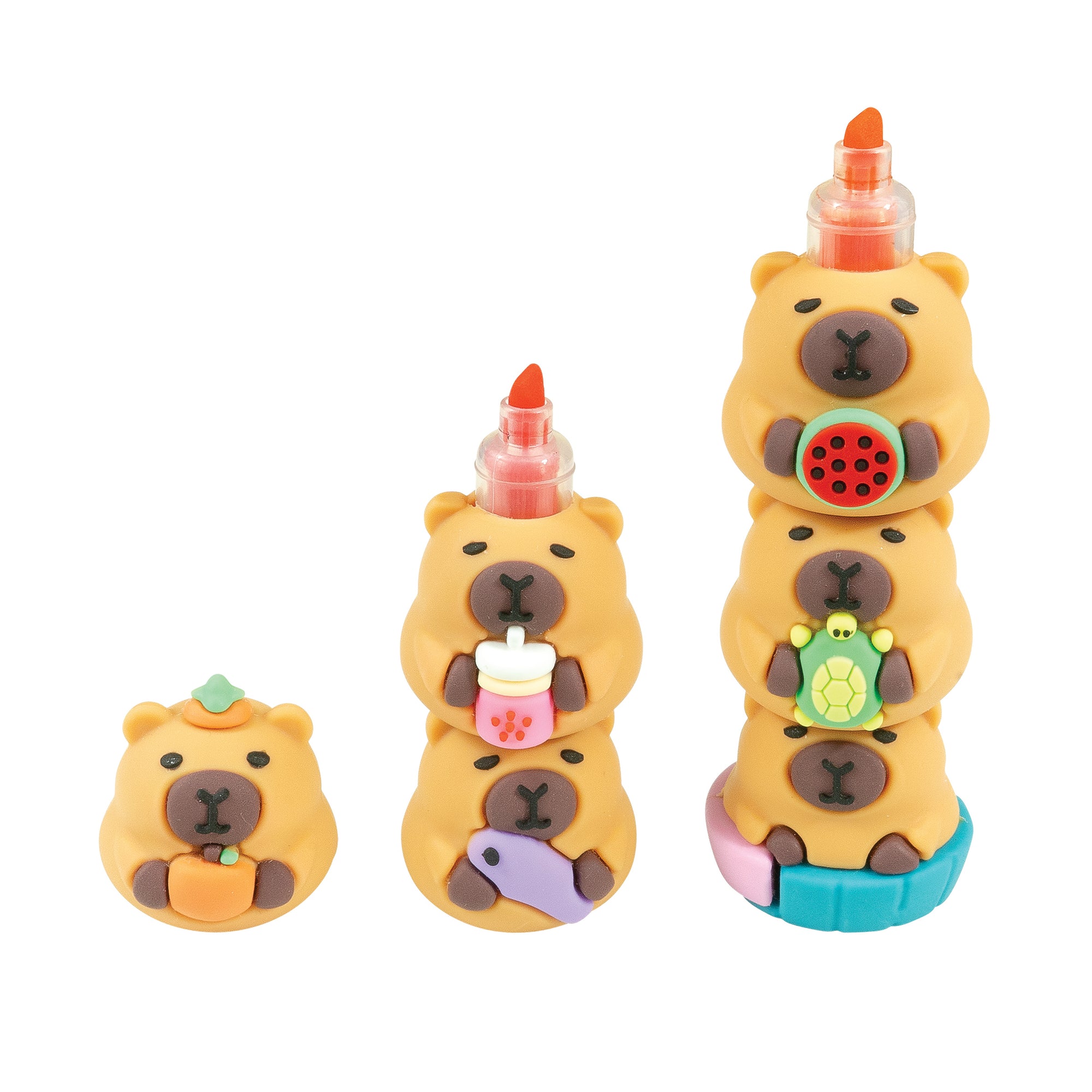 Capybara Stackable Highlighters - 12 per bag